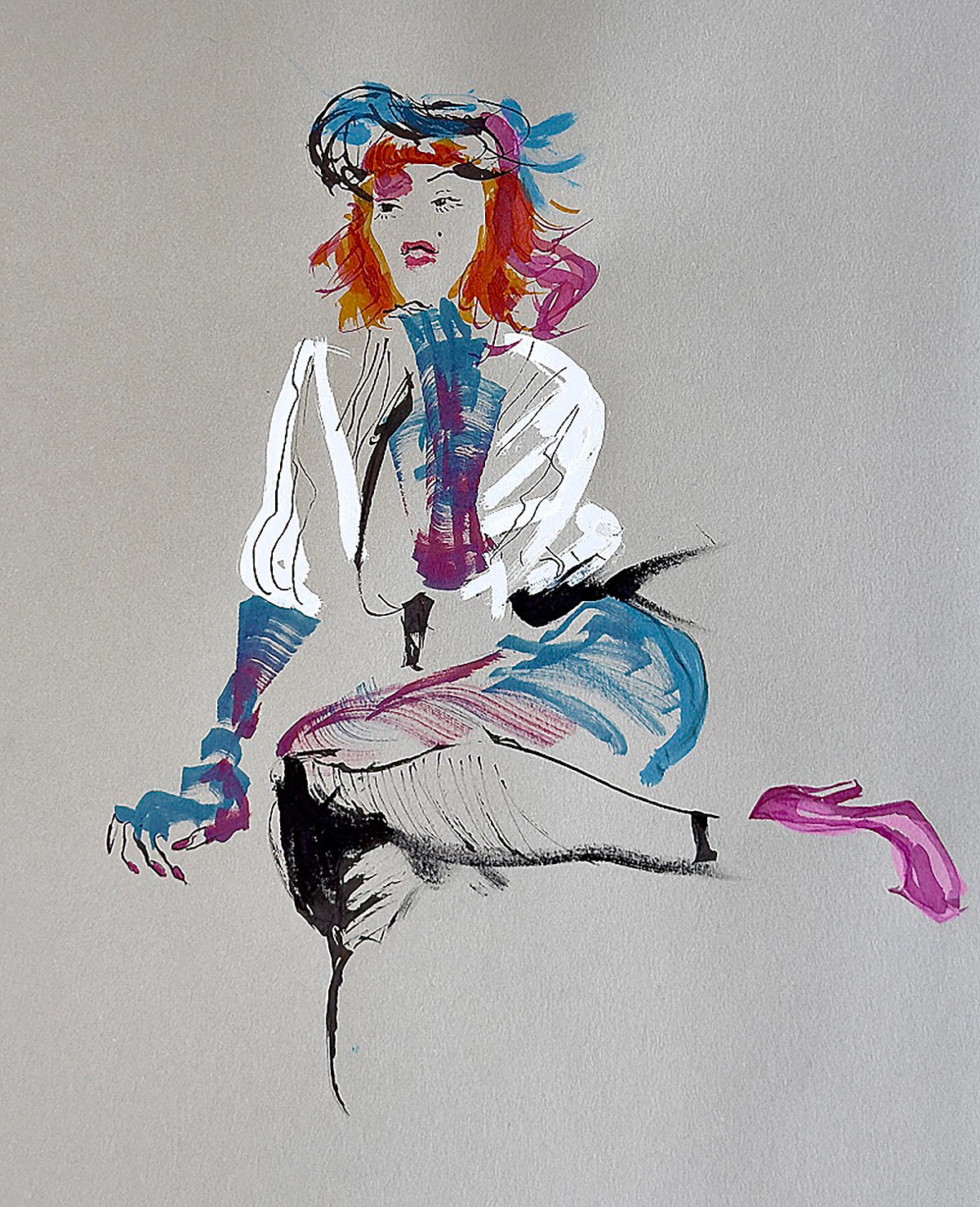 Live Sketching fashion illustration @Karbon Kyd & Janetsart