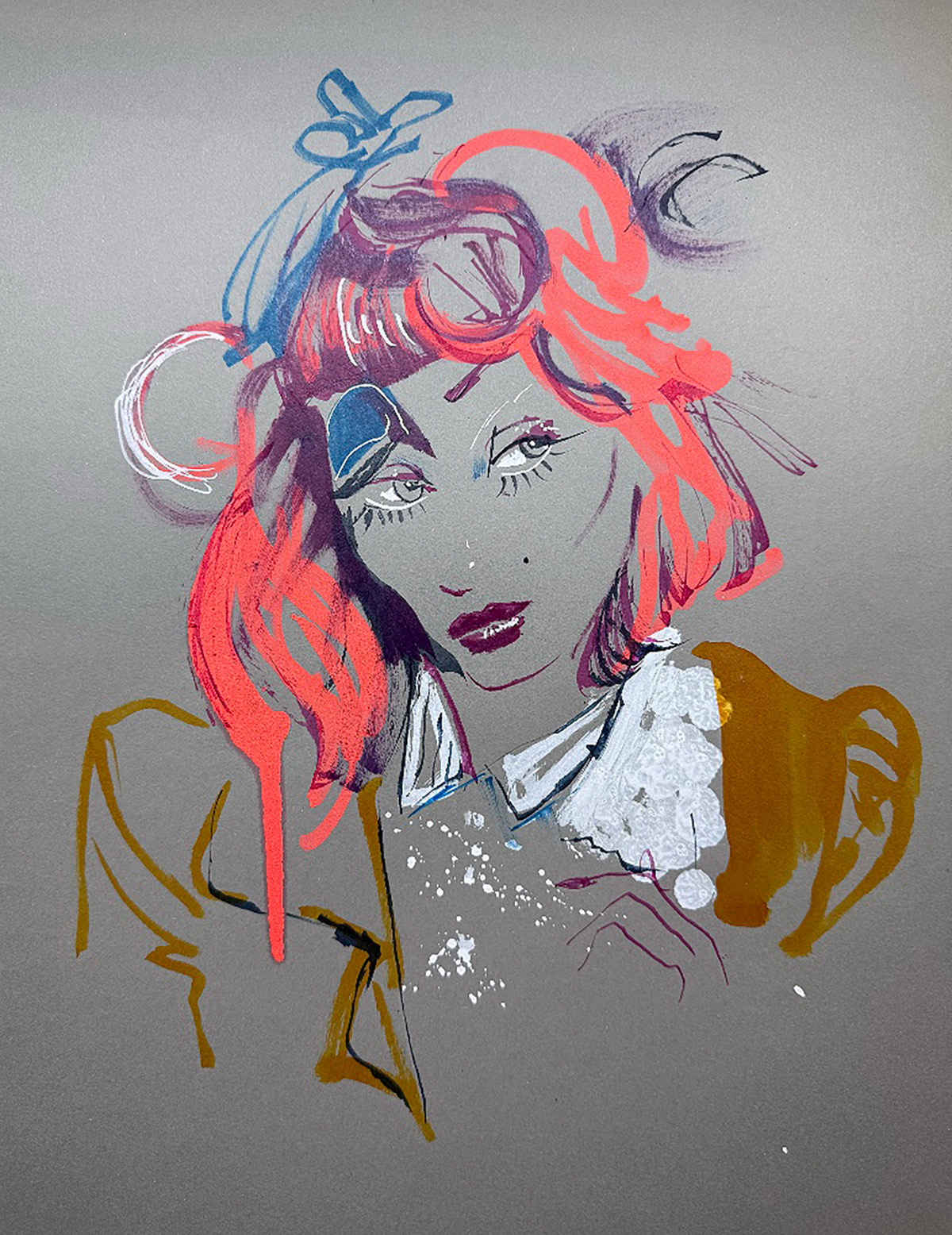 Live Sketching fashion illustration @Karbon Kyd & Janetsart