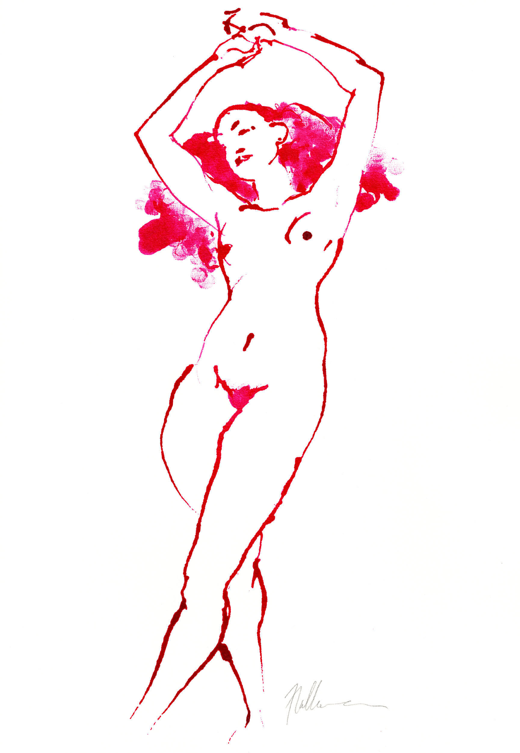 TARA - SHELLAC INK ON PAPER, A3, 2025