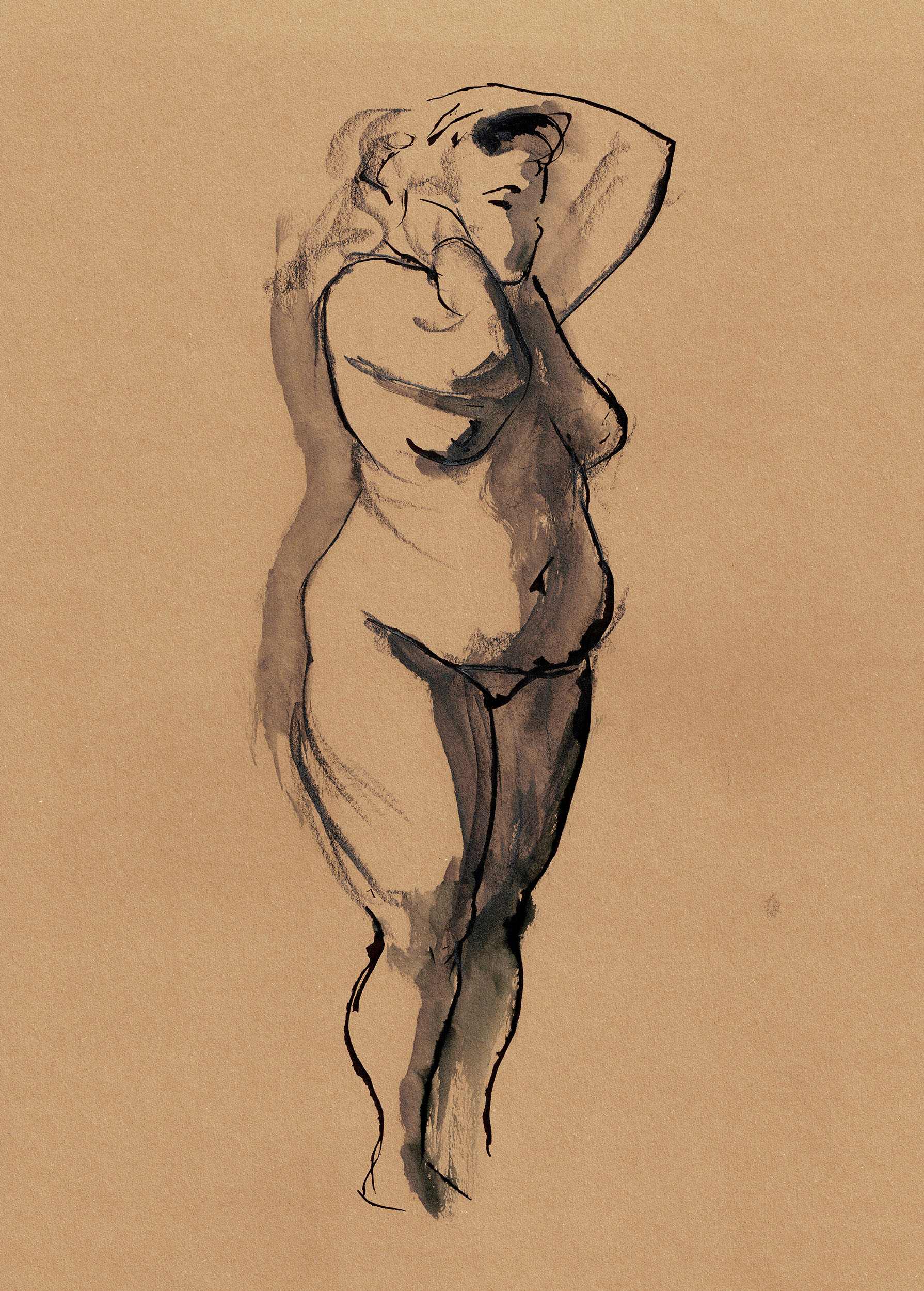 LARA - NITRAM WATERSOLUBLE CHARCOAL ON CANSON PAPER, A3, 2025 