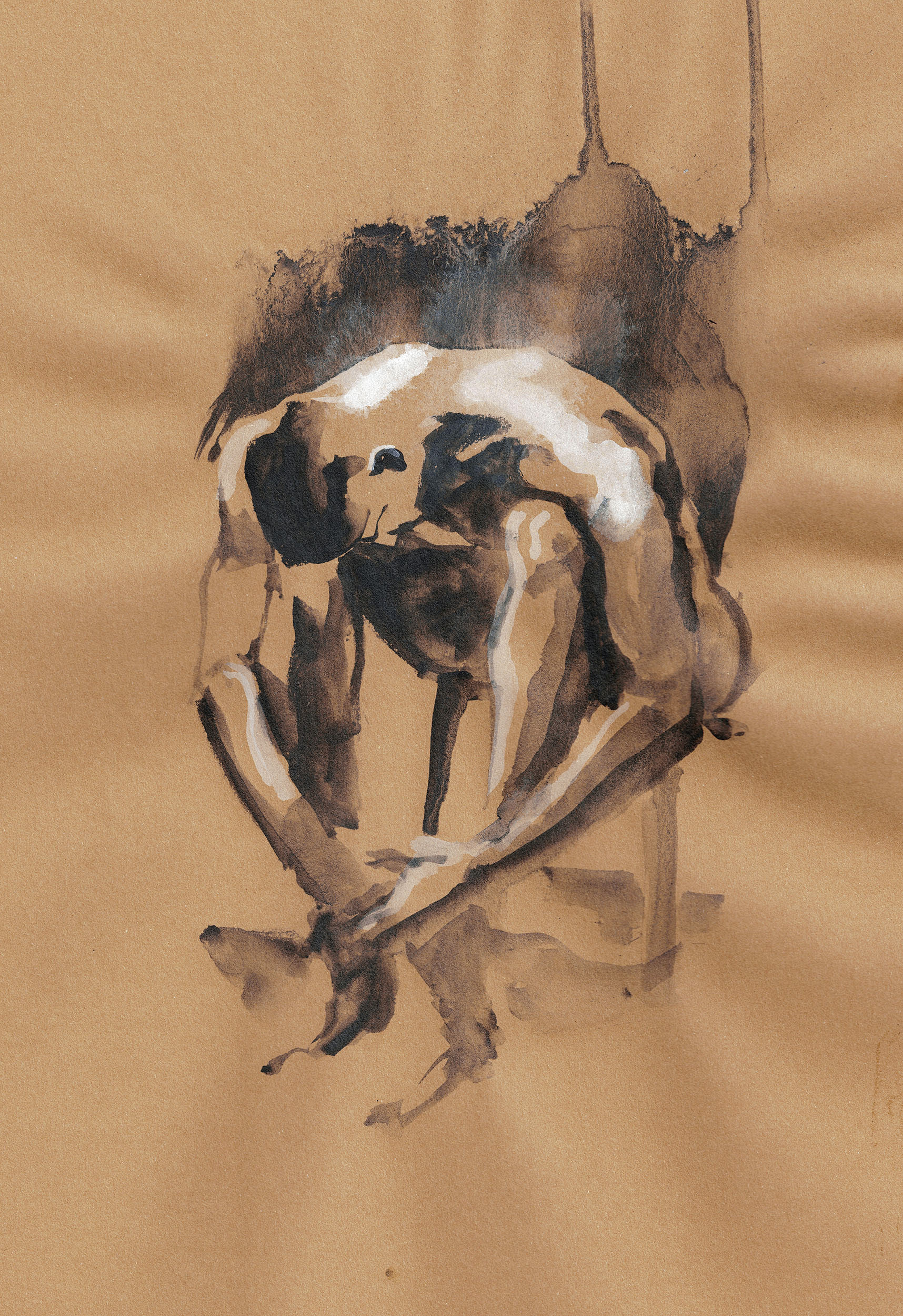 DIEGO - - NITRAM WATERSOLUBLE CHARCOAL ON CANSON PAPER, A3, 2025 