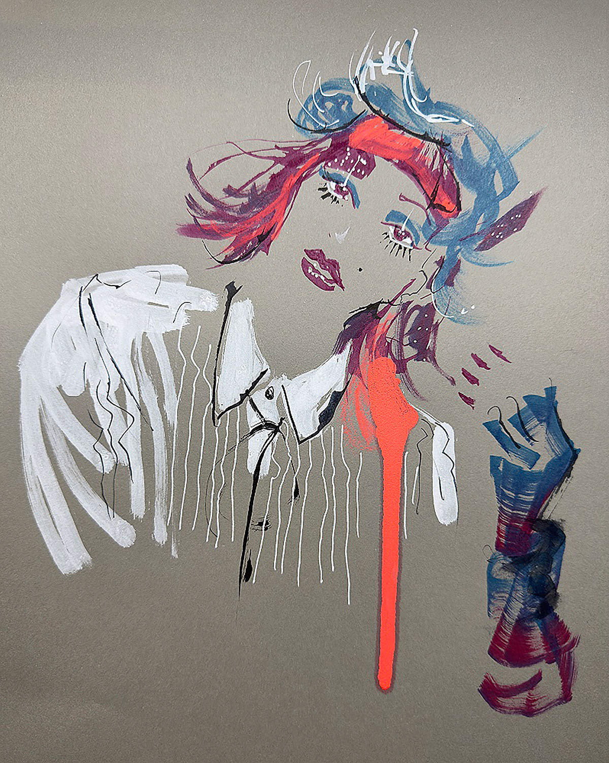 Live Sketching fashion illustration @Karbon Kyd & Janetsart