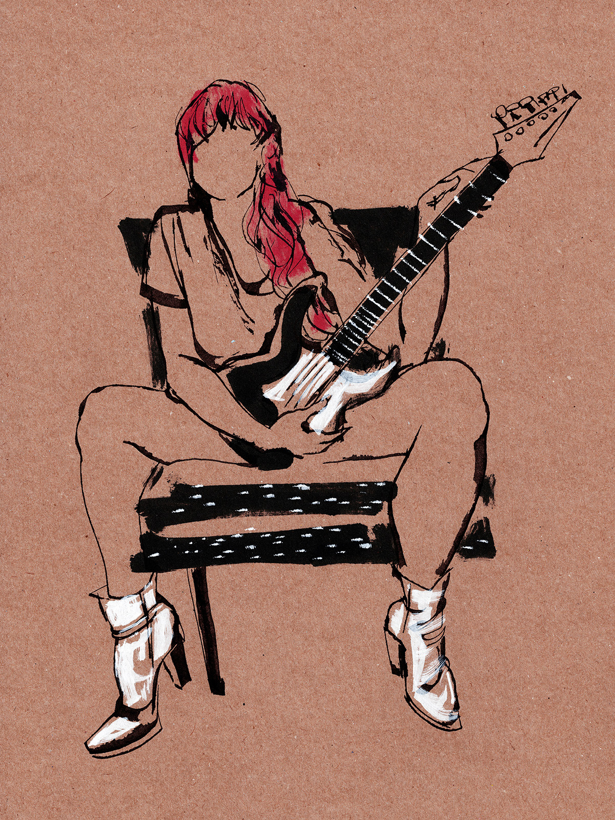 Live Sketching fashion illustration @Chelsea Lesage
