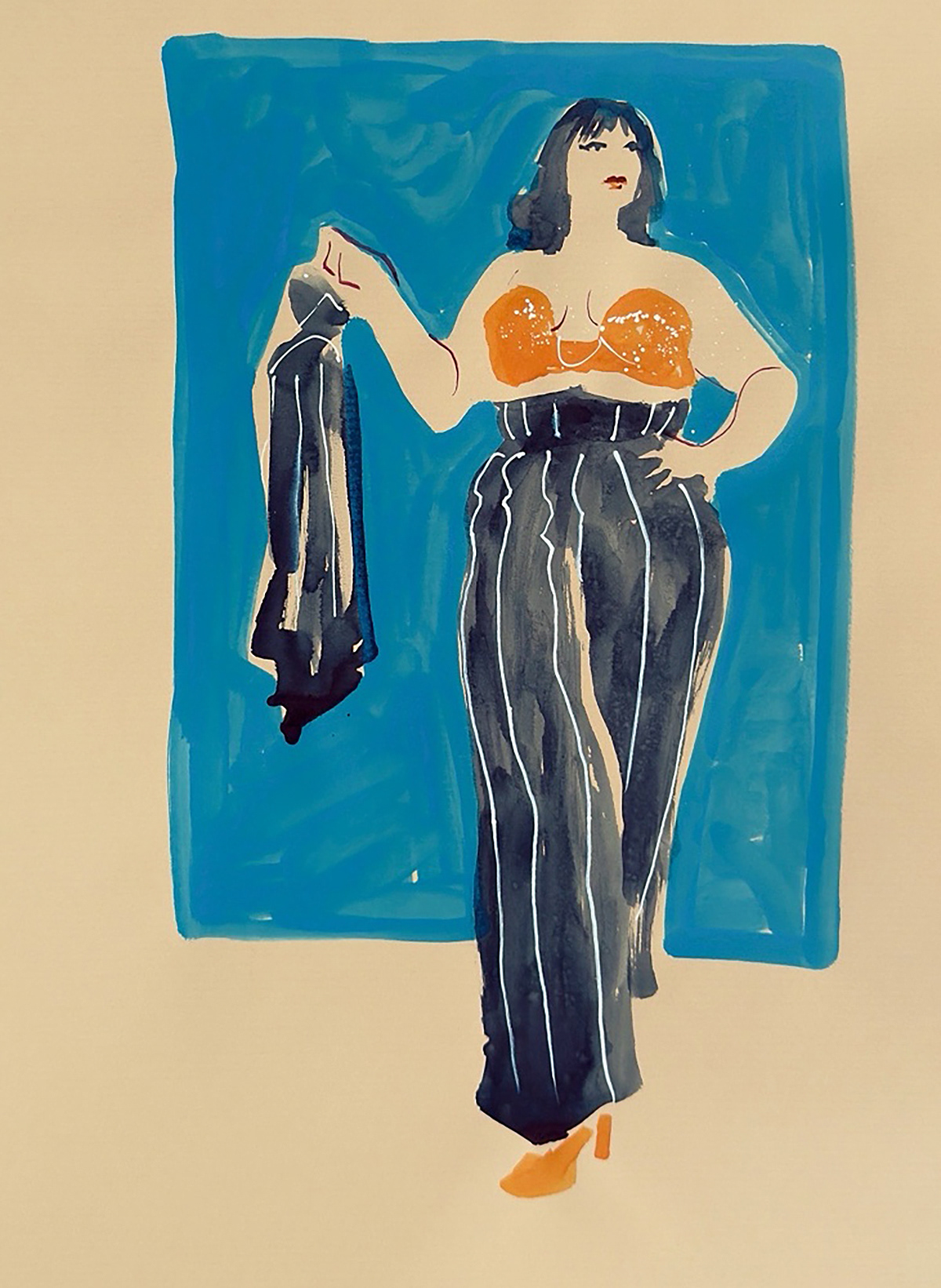 Live Sketching fashion illustration @Velma Burlesque @Dropdead Gorgeous