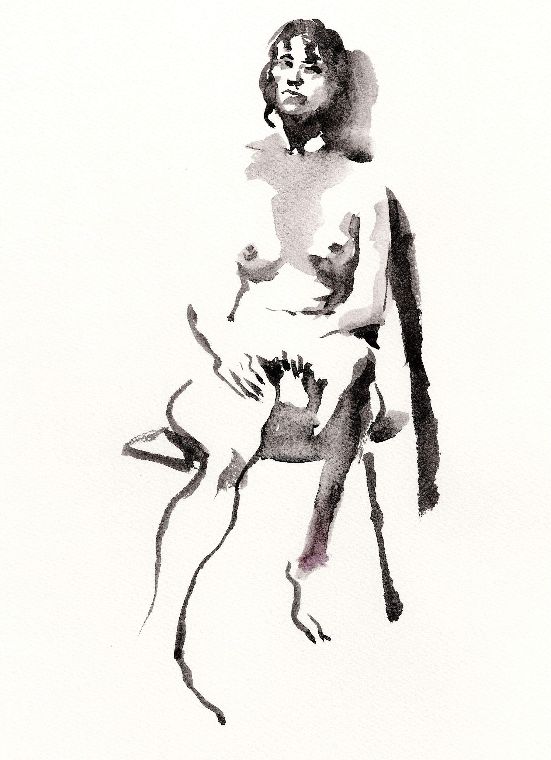 LAURA - NITRAM WATERSOLUBLE CHARCOAL ON CANSON PAPER, A3, 2025  