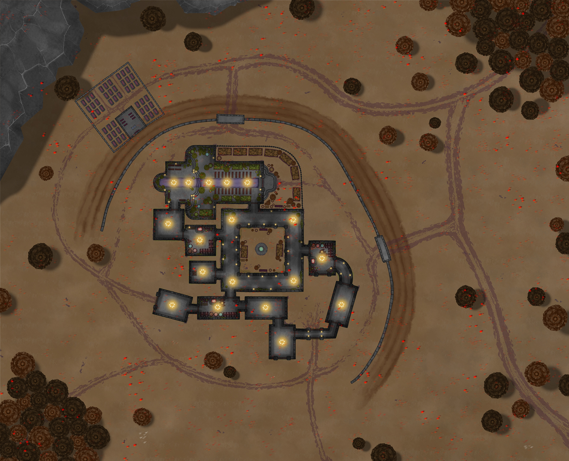 Night: dark and dystopic battle phase