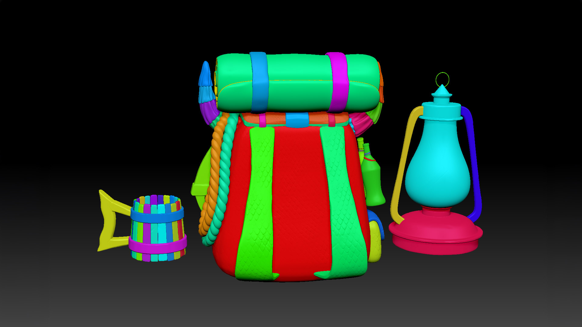 high poly Zbrush back