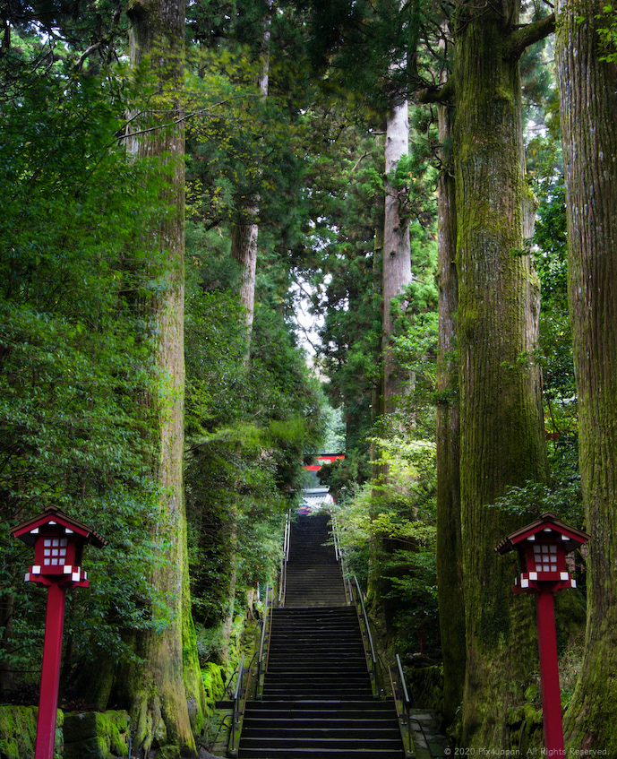 Staircase to Shinto Shrine