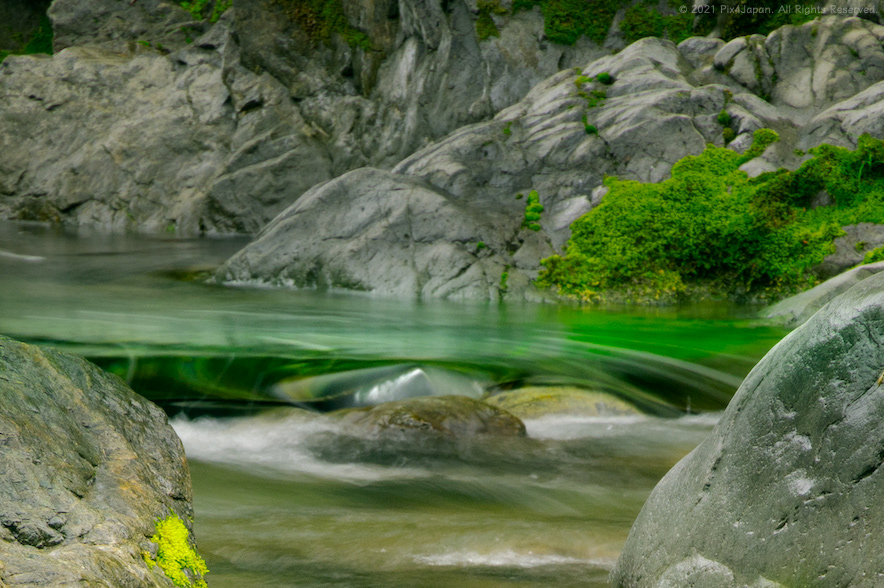 Twin Boulders and Silky Smooth Stream
