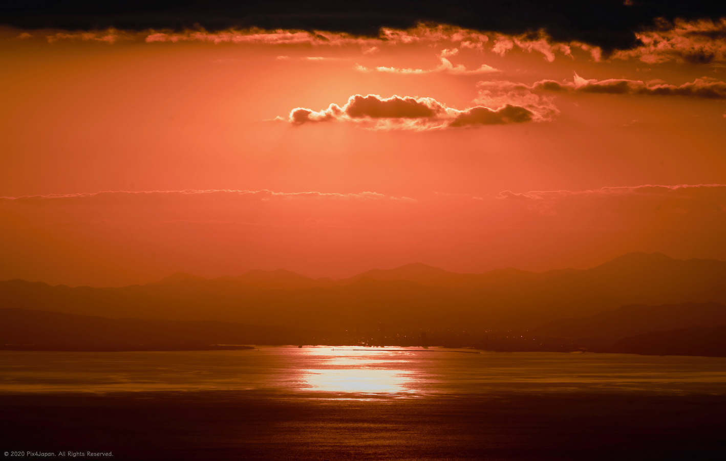 Shimizu Port across Suruga Bay