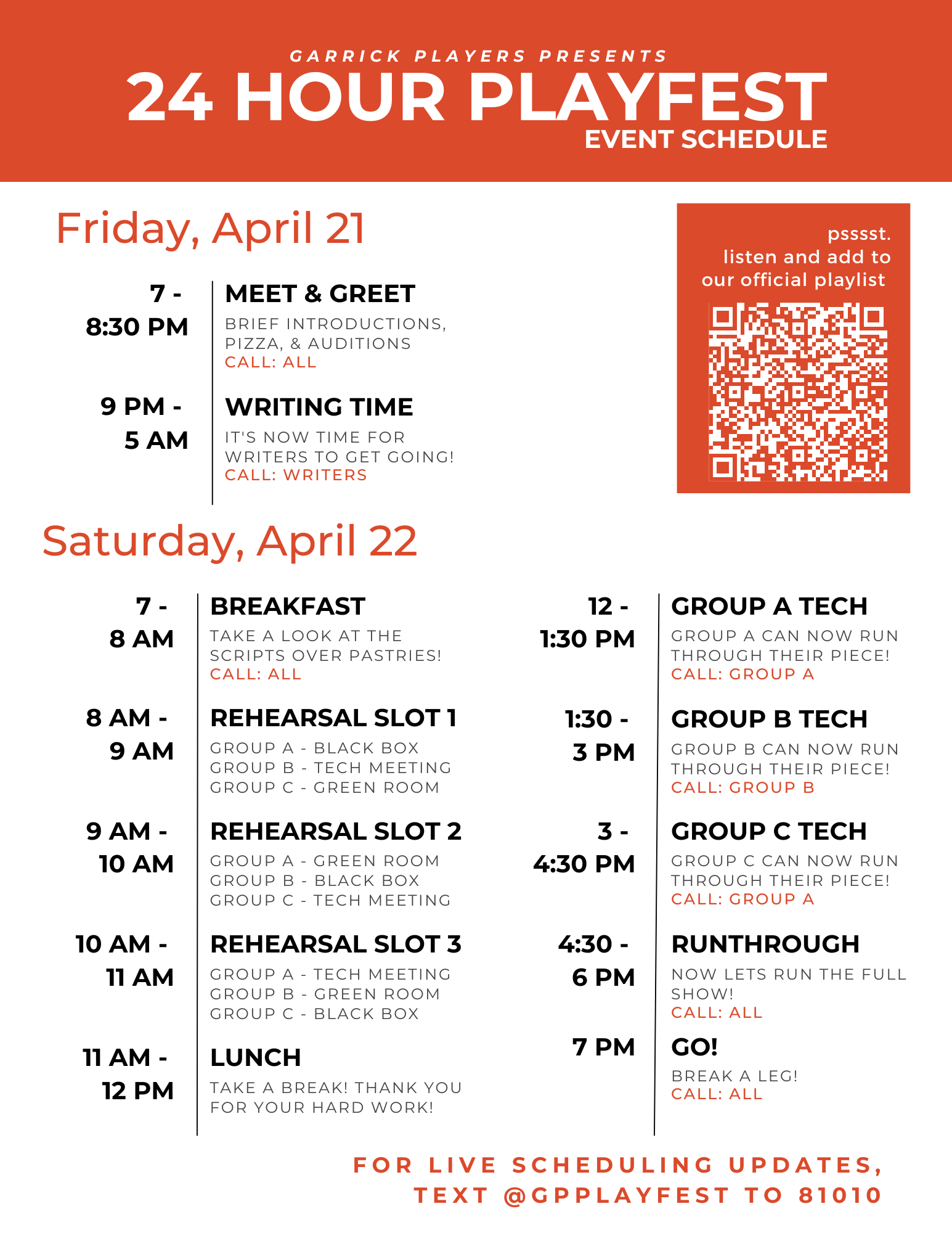 Event Schedule