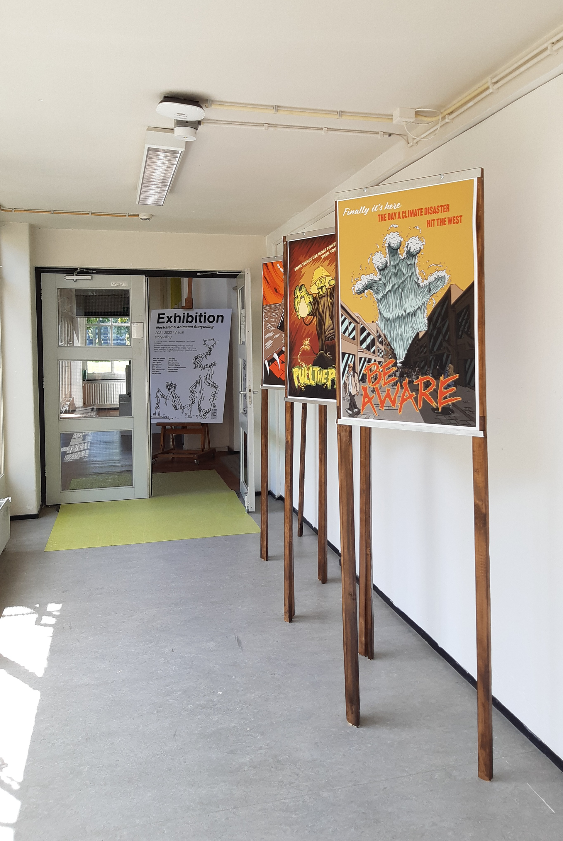 Through this hallway the visitors entered the 'Illustrated & Animated Storytelling' part of the Now Show.