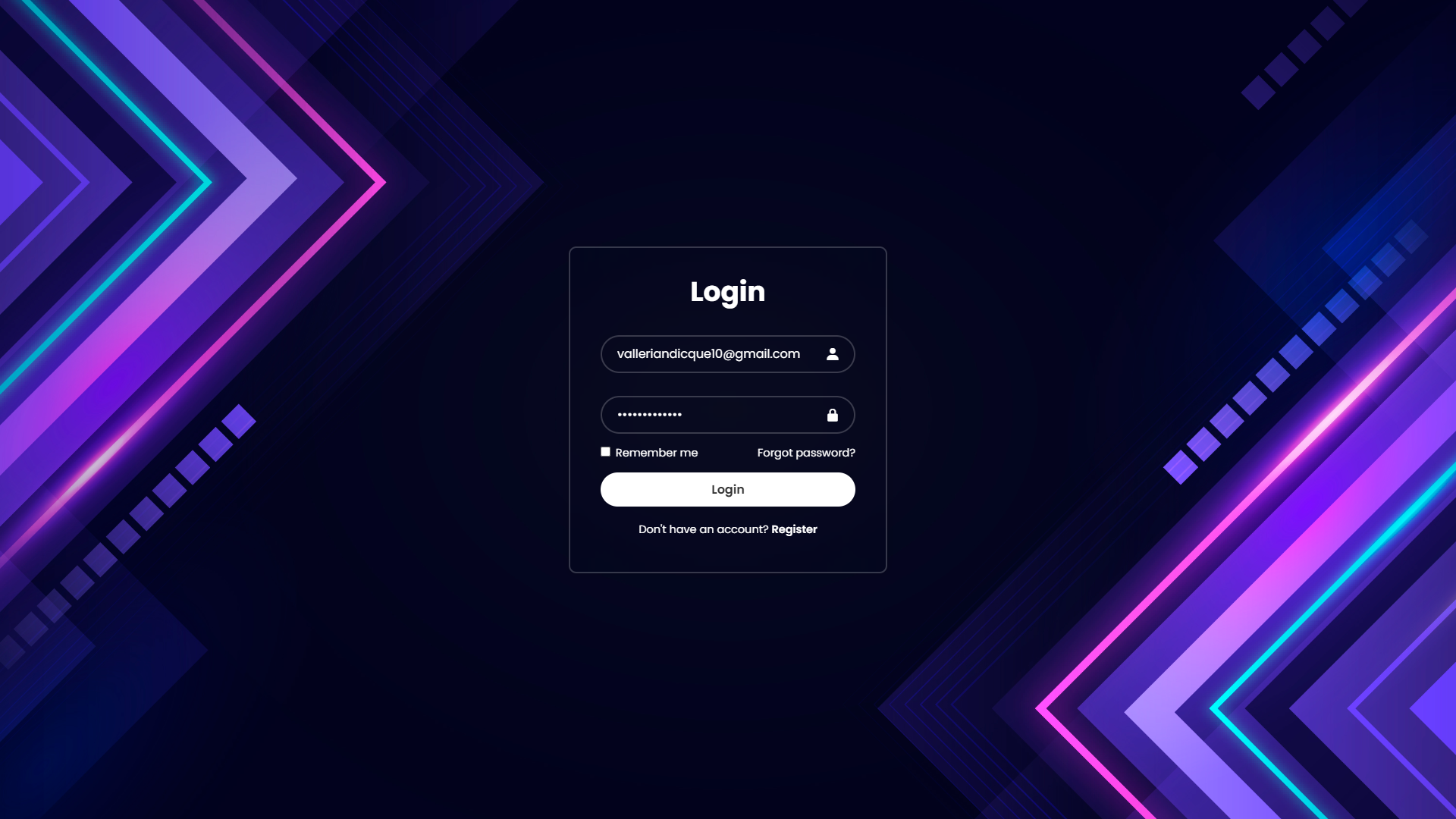 Page de connexion