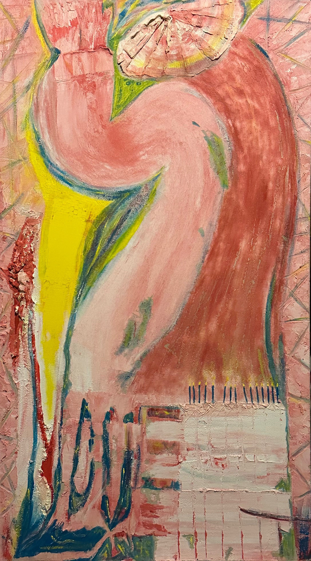 Love Light - lime plaster fresco - 20" x 36"