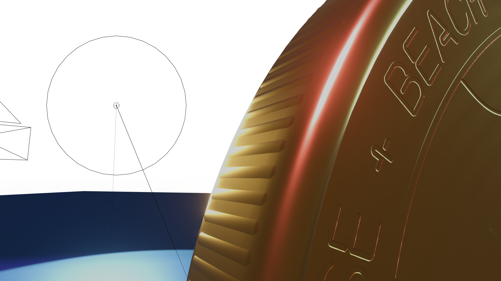 Edge detail with adjusted lighting