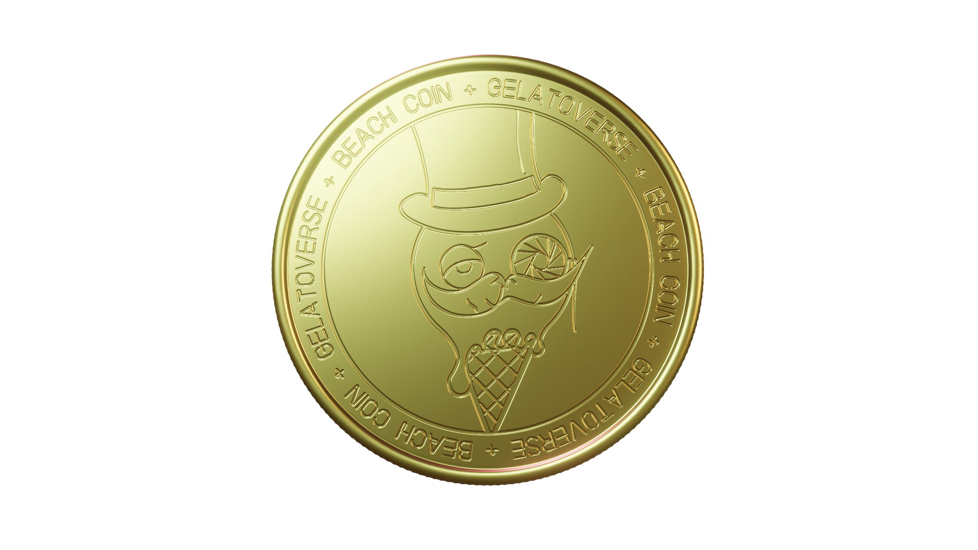 Embossed face on coin with adjusted material properties