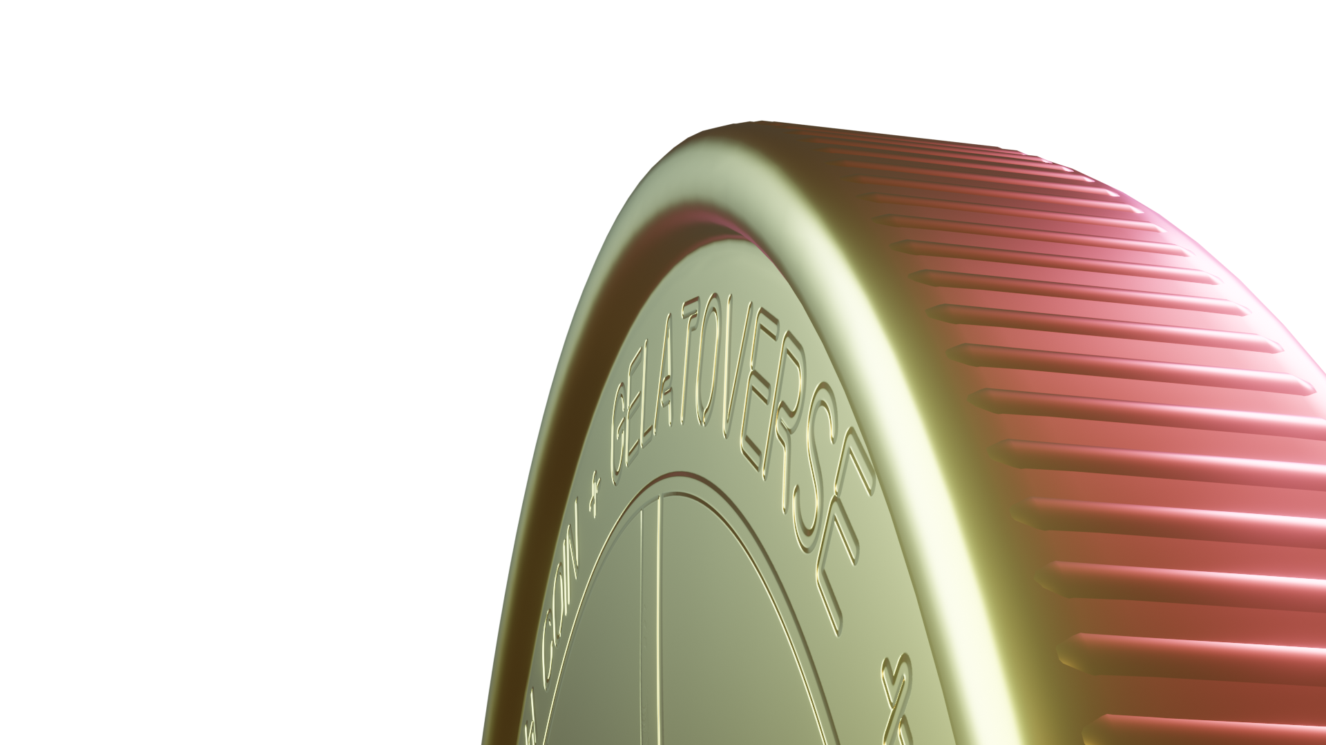 Detail shot of final coin