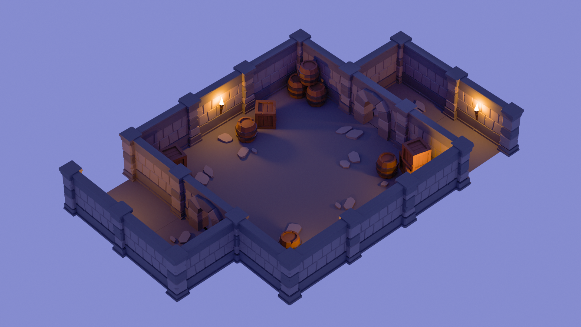Modular Dungeon - isometric view