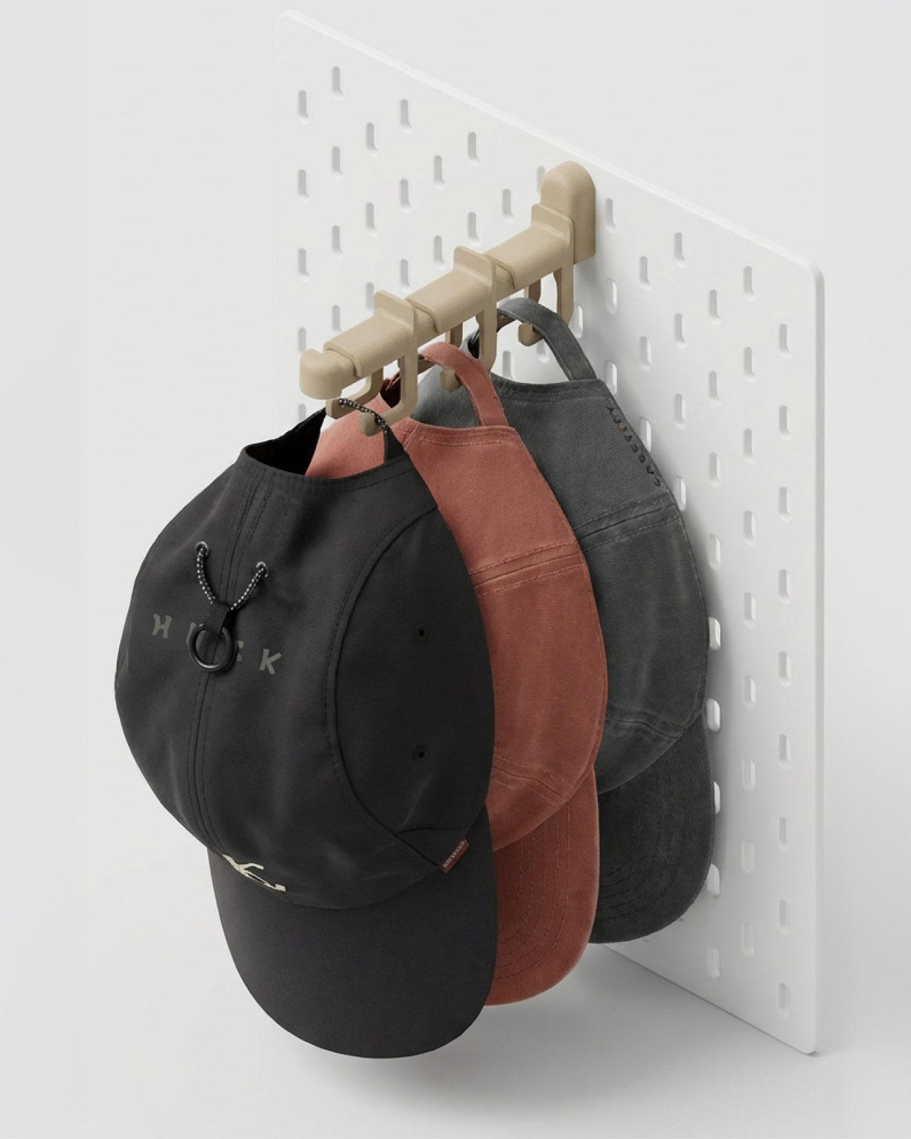 07 ikea_skadis_sliding_hanger_3d_printed_pegboard_hat_bag_organizer_2_sizes