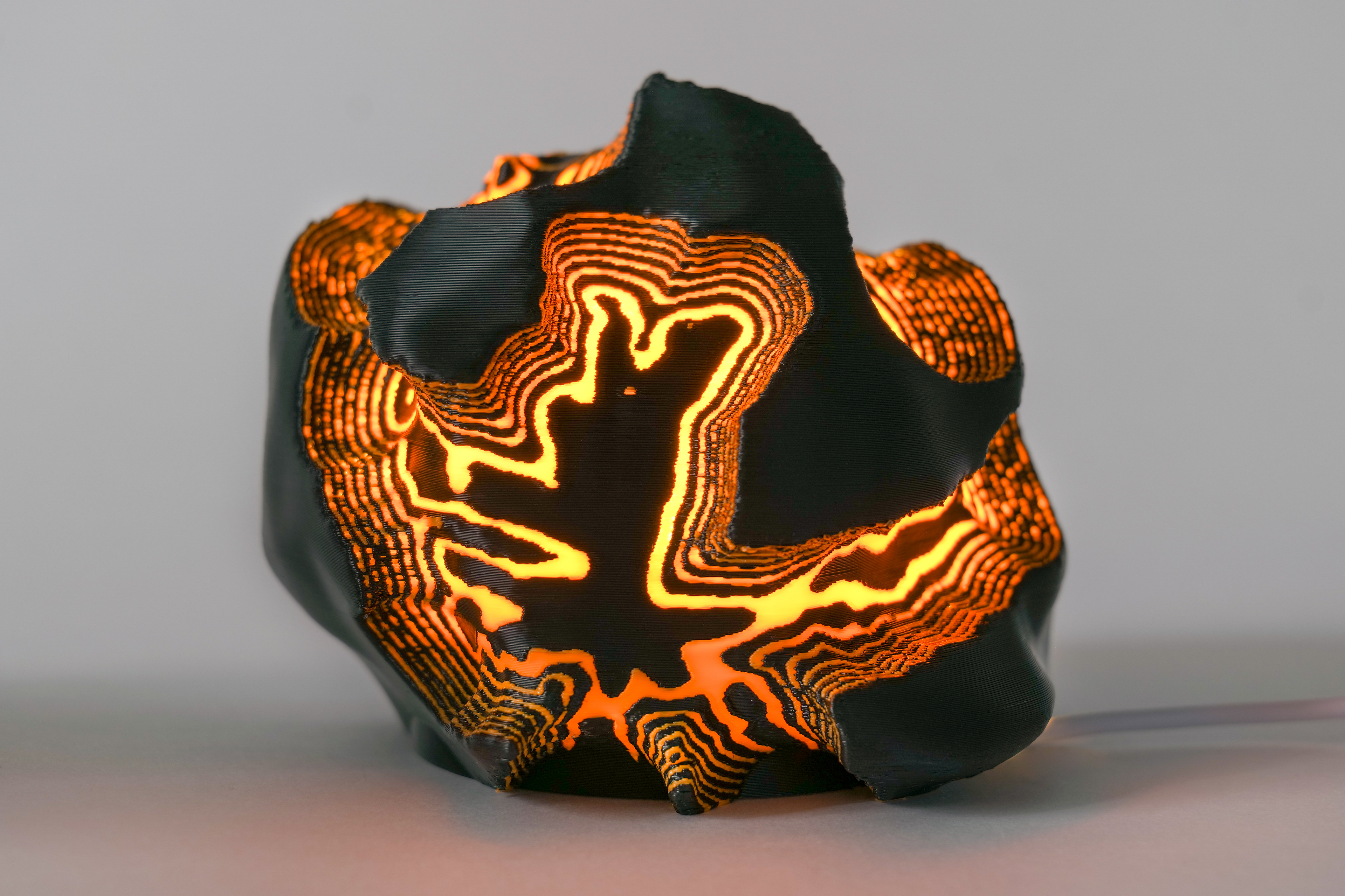 12 Fire Sculpted Mini Lamp