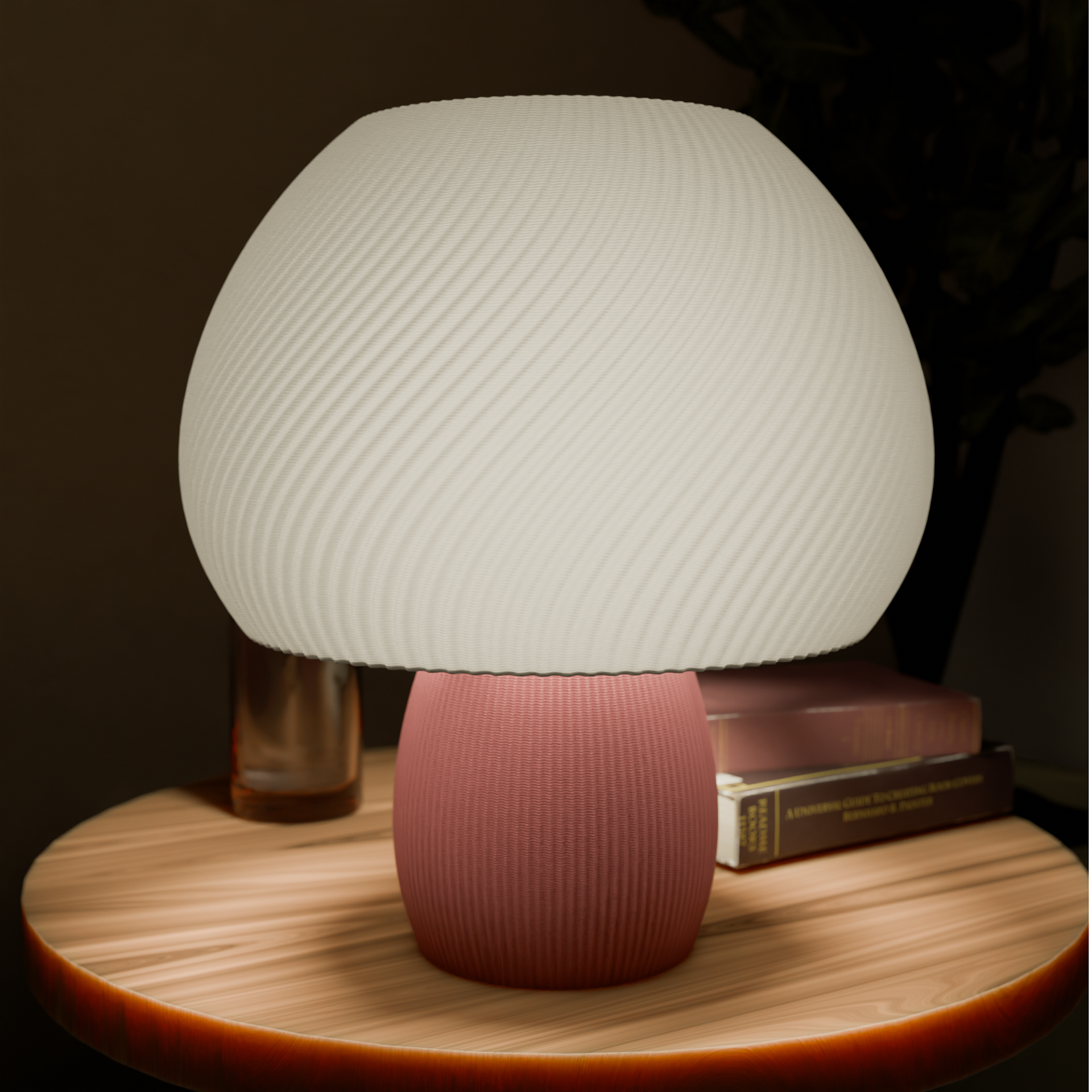 22 Rippled Mushroom Twisted Lamp