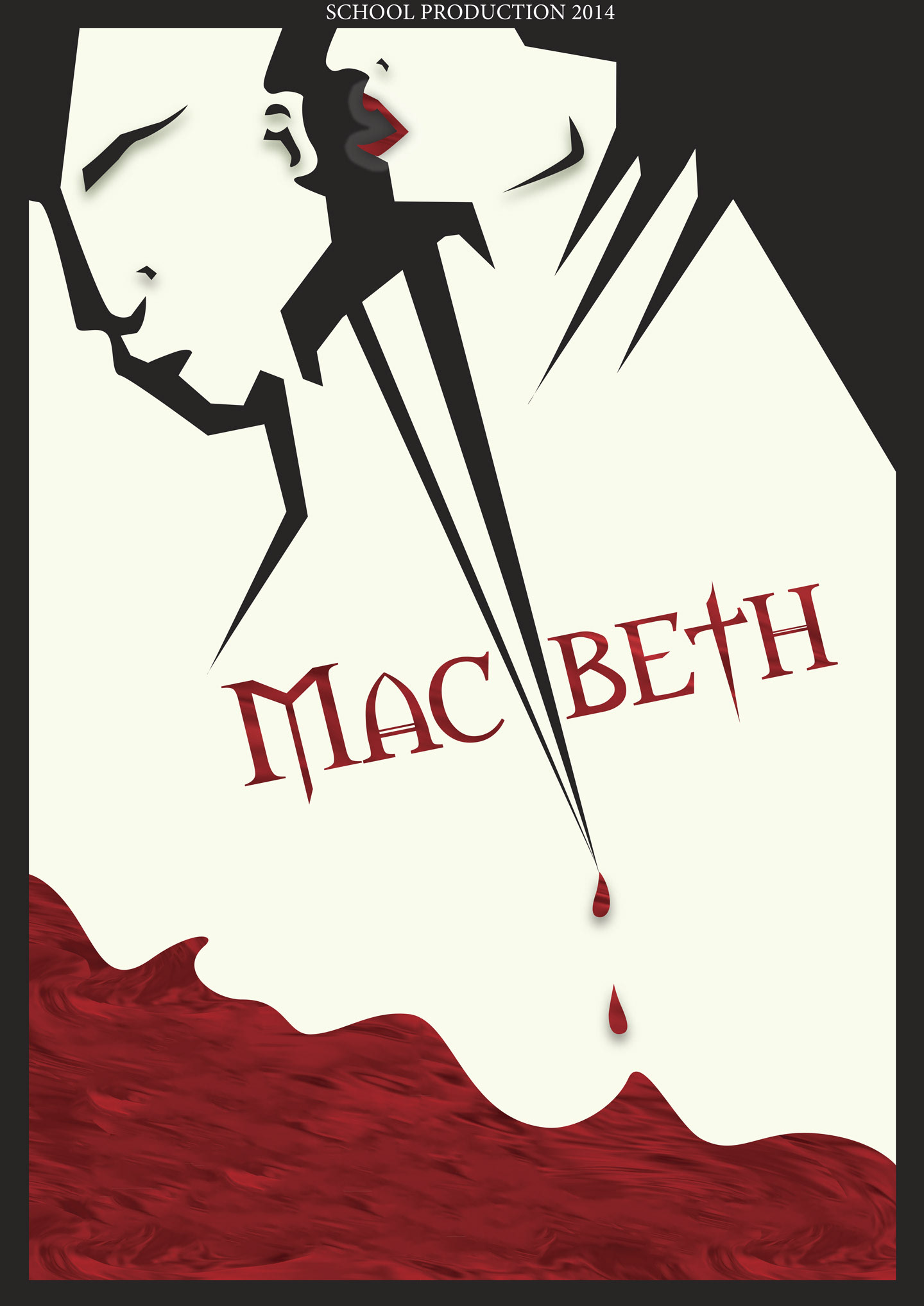 Illustration for St. Mary's Menston 2014 School Production of Macbeth by Monette Punzalan mtpstudio.com