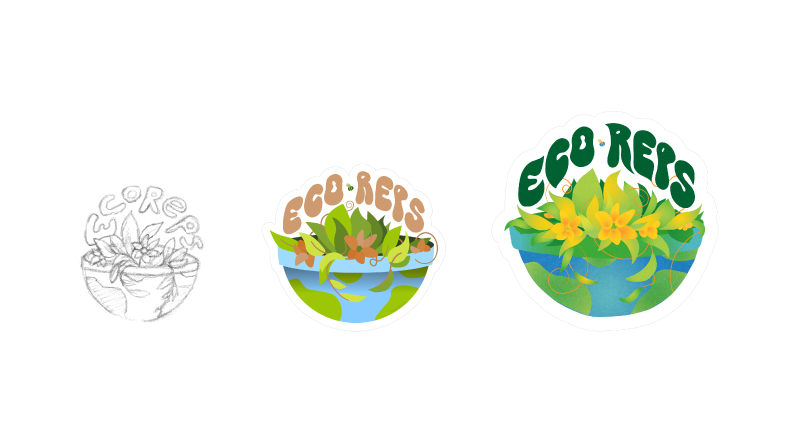 sketch, process, final