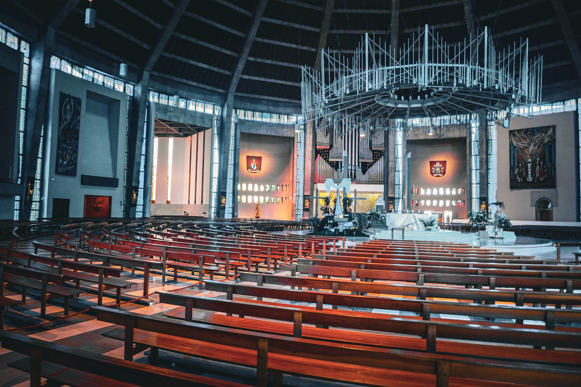 Inside Catholic Metropolitan Cathedral, Liverpool, UK