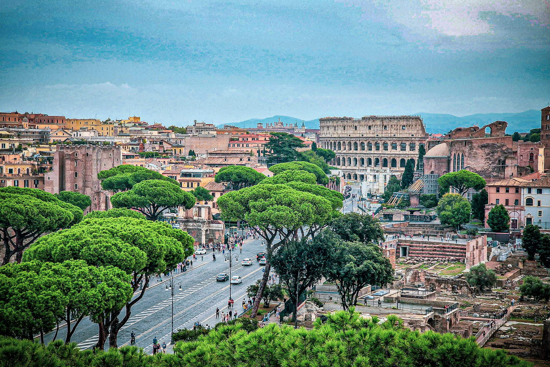 View form Altar of the Fatherland, Rome, Italy