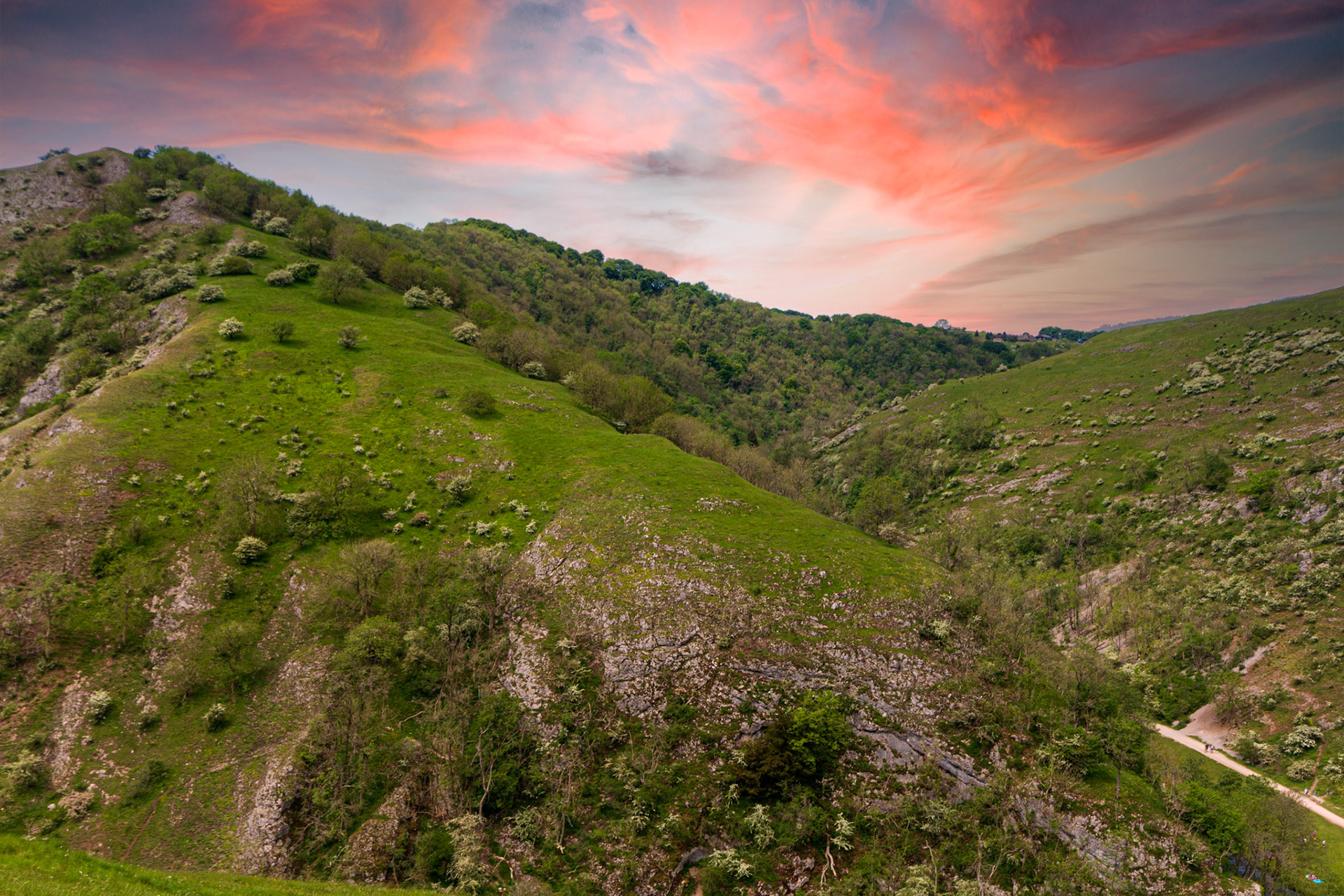 Dovedale Valley, Peak District, UK