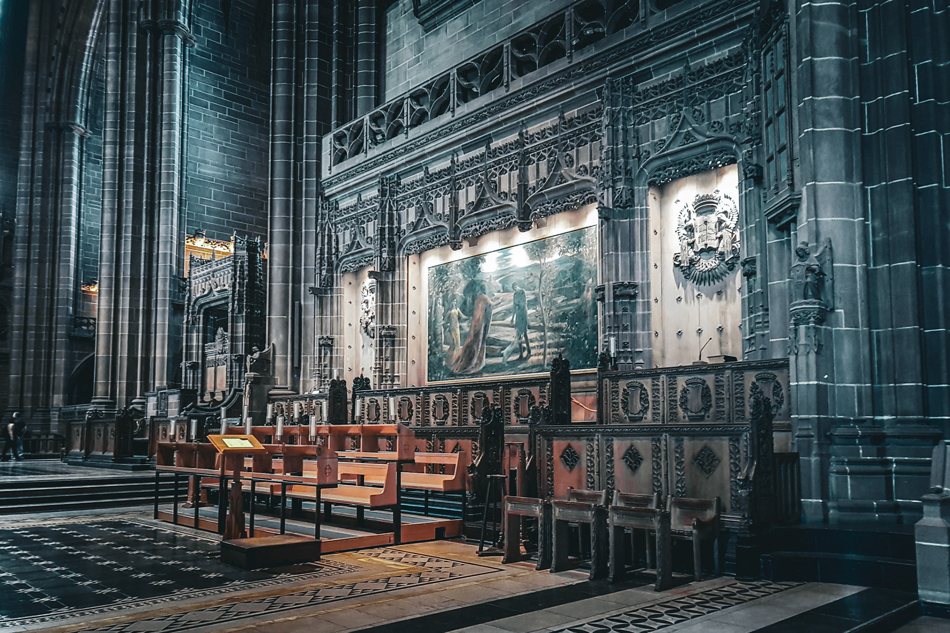 inside Liverpool Cathedral, Liverpool, UK