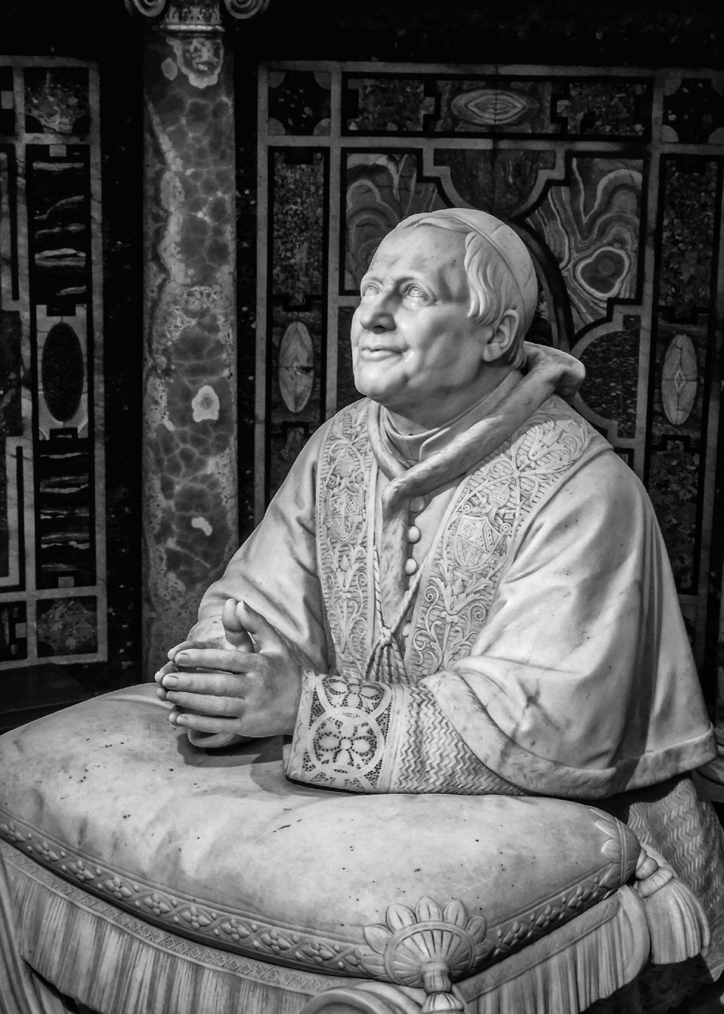 statue inside Basilica Papale di Santa Maria Maggiore, Rome, Italy