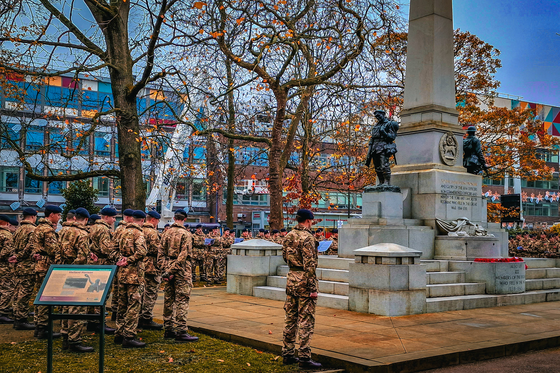 Remberance Sunday at York and Lancaster Memorial, Sheffield, UK