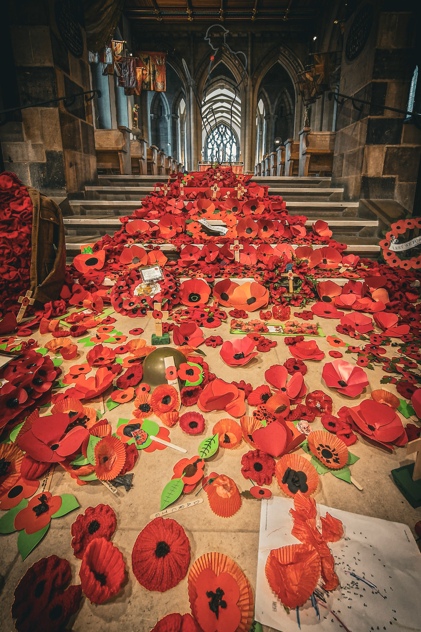 Remembrance Day Memorial at Sheffield Cathedral, Sheffield, UK