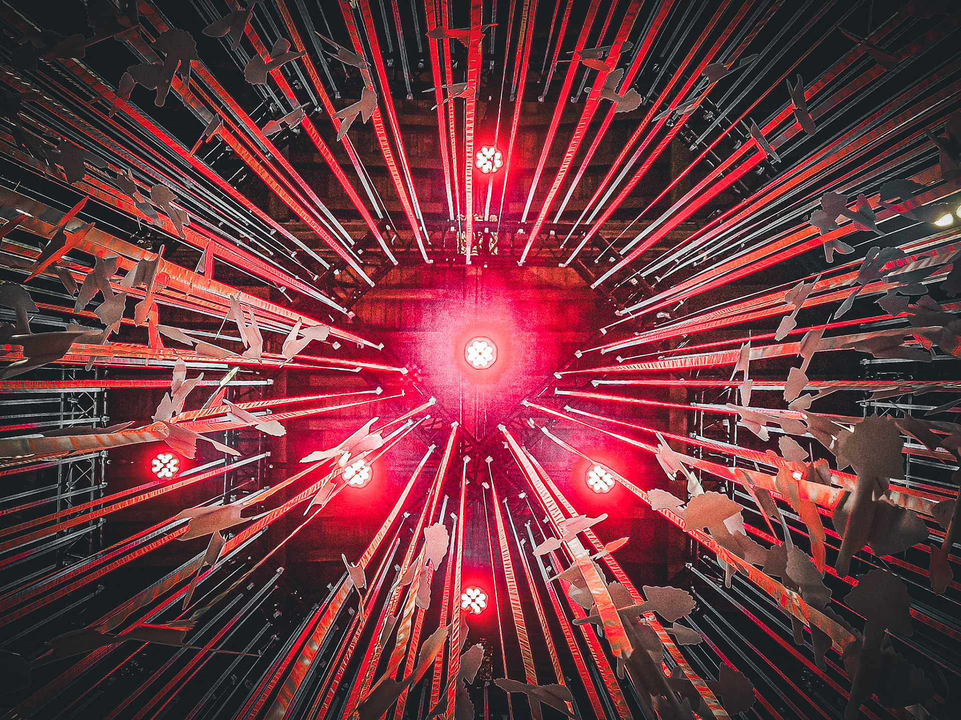 Remembrance Lights in Sheffield Cathedral, Sheffield, UK