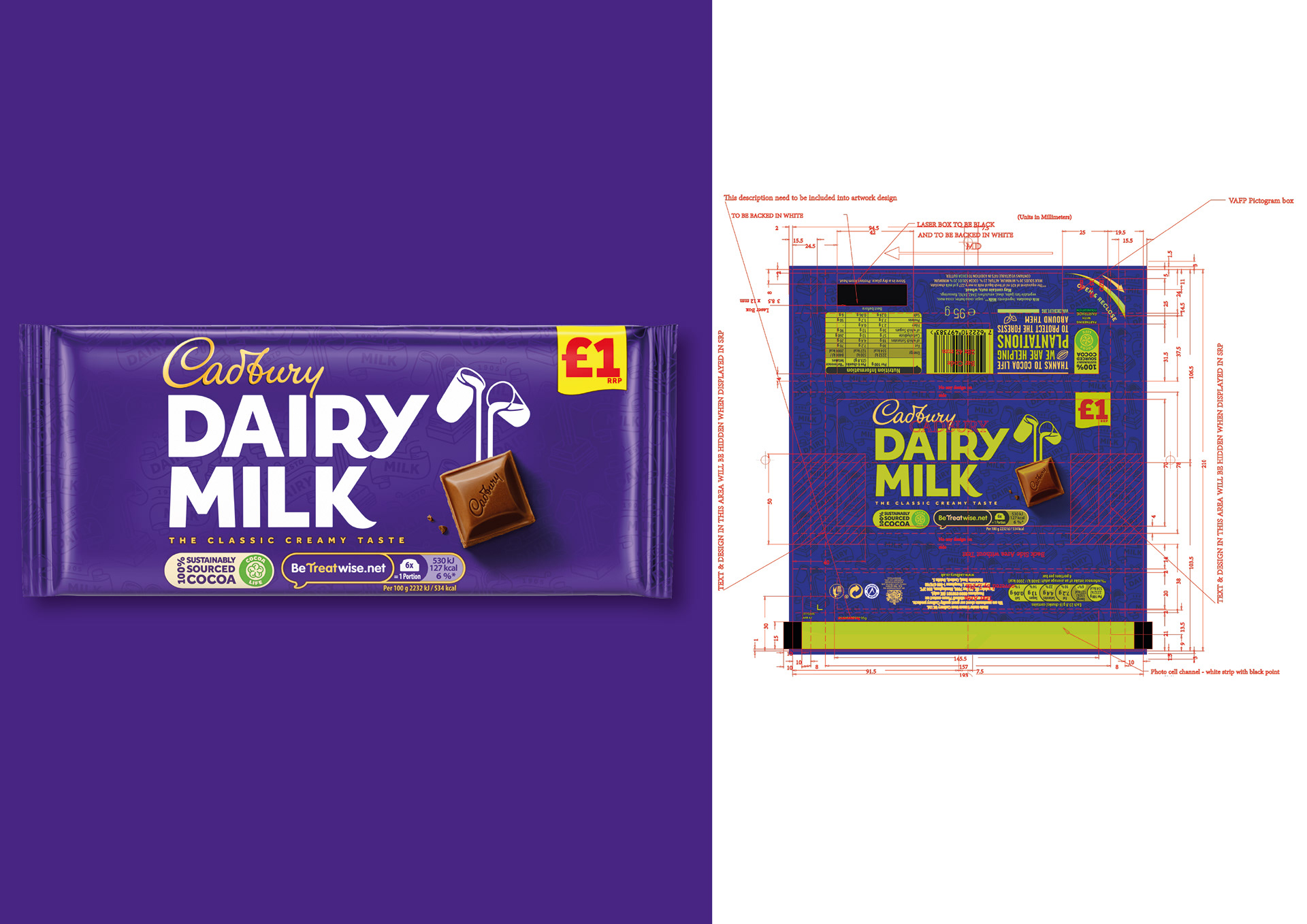 Mondelez production artwork