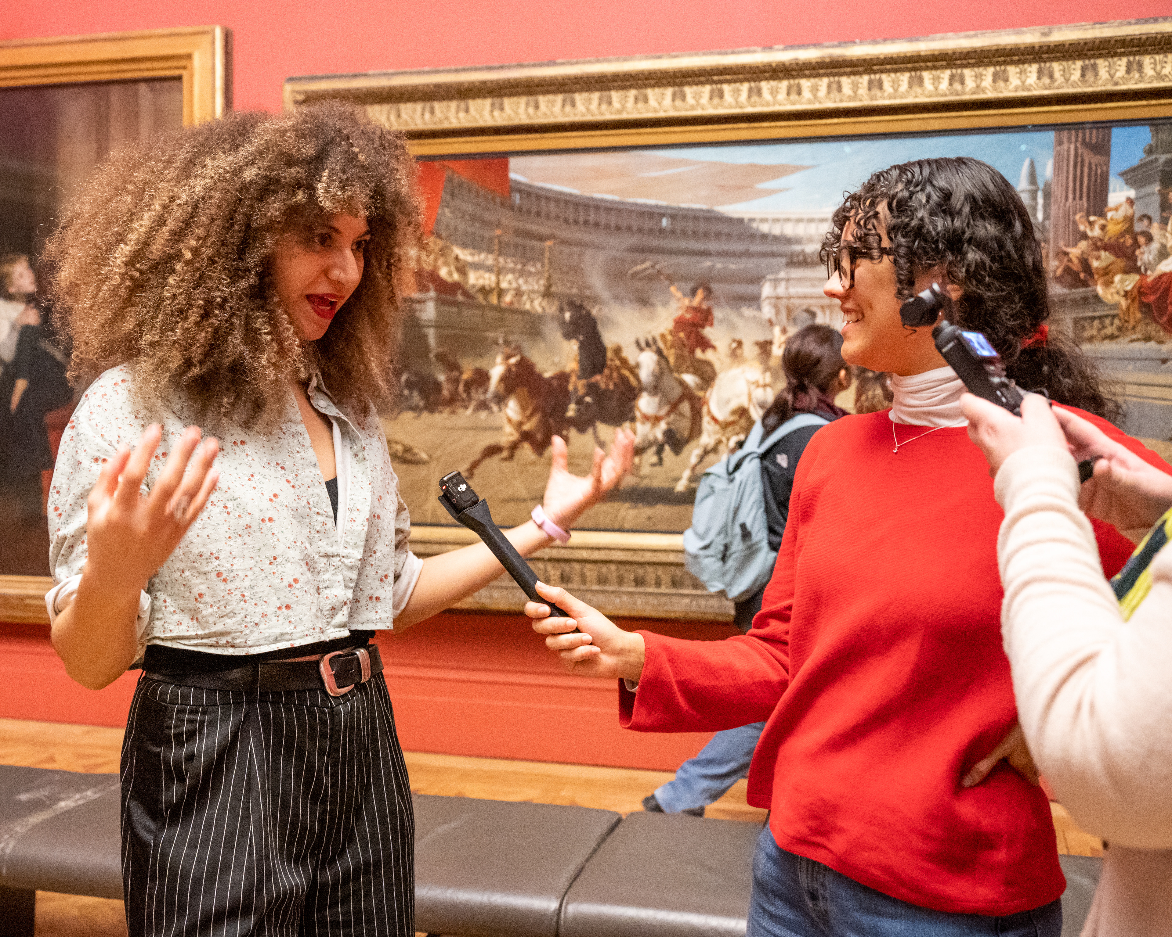 Lauren and Amy after the performance at Manchester Art Gallery. Credit: Lydia Hooke (@latehoursdesign)
