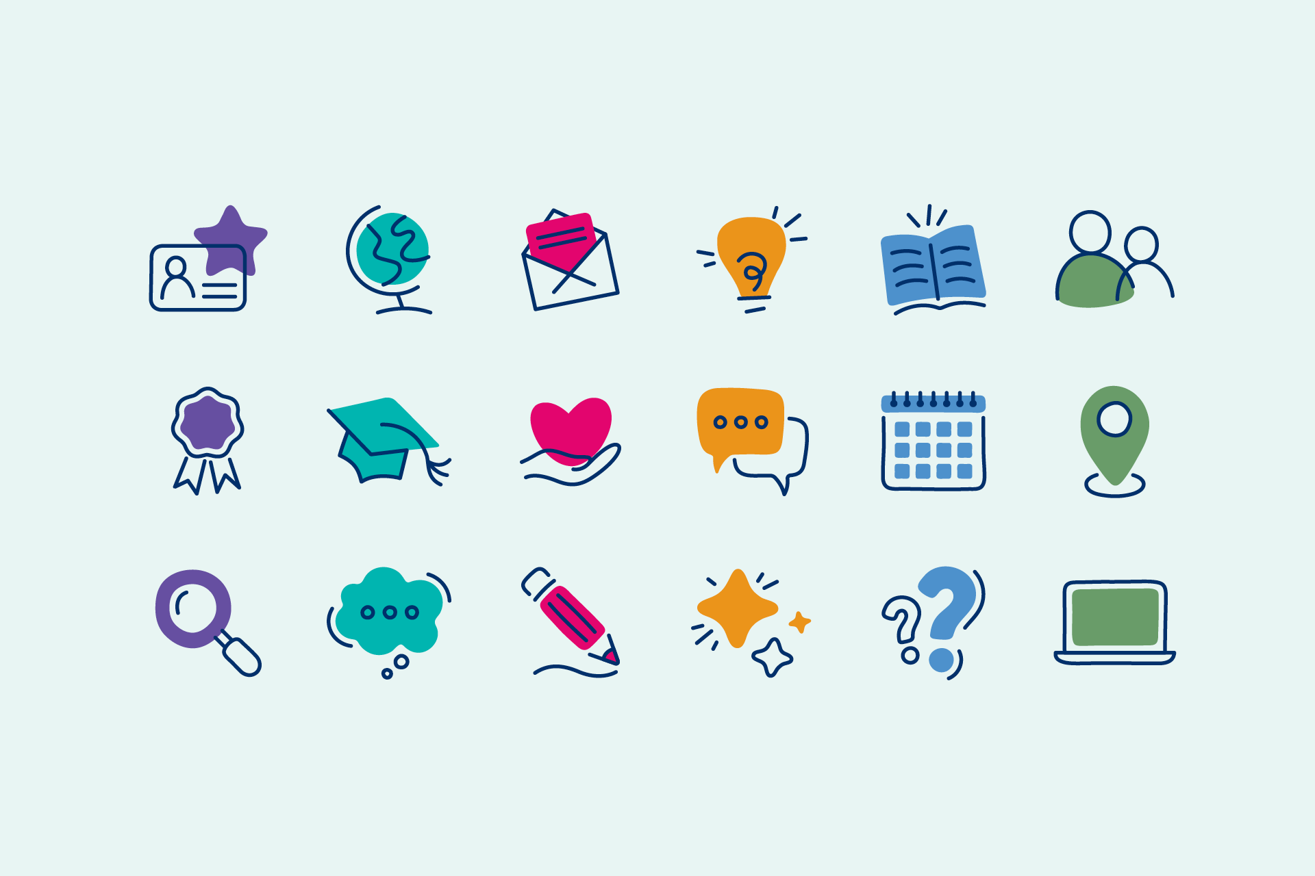 National Deaf Children's Society brand icons