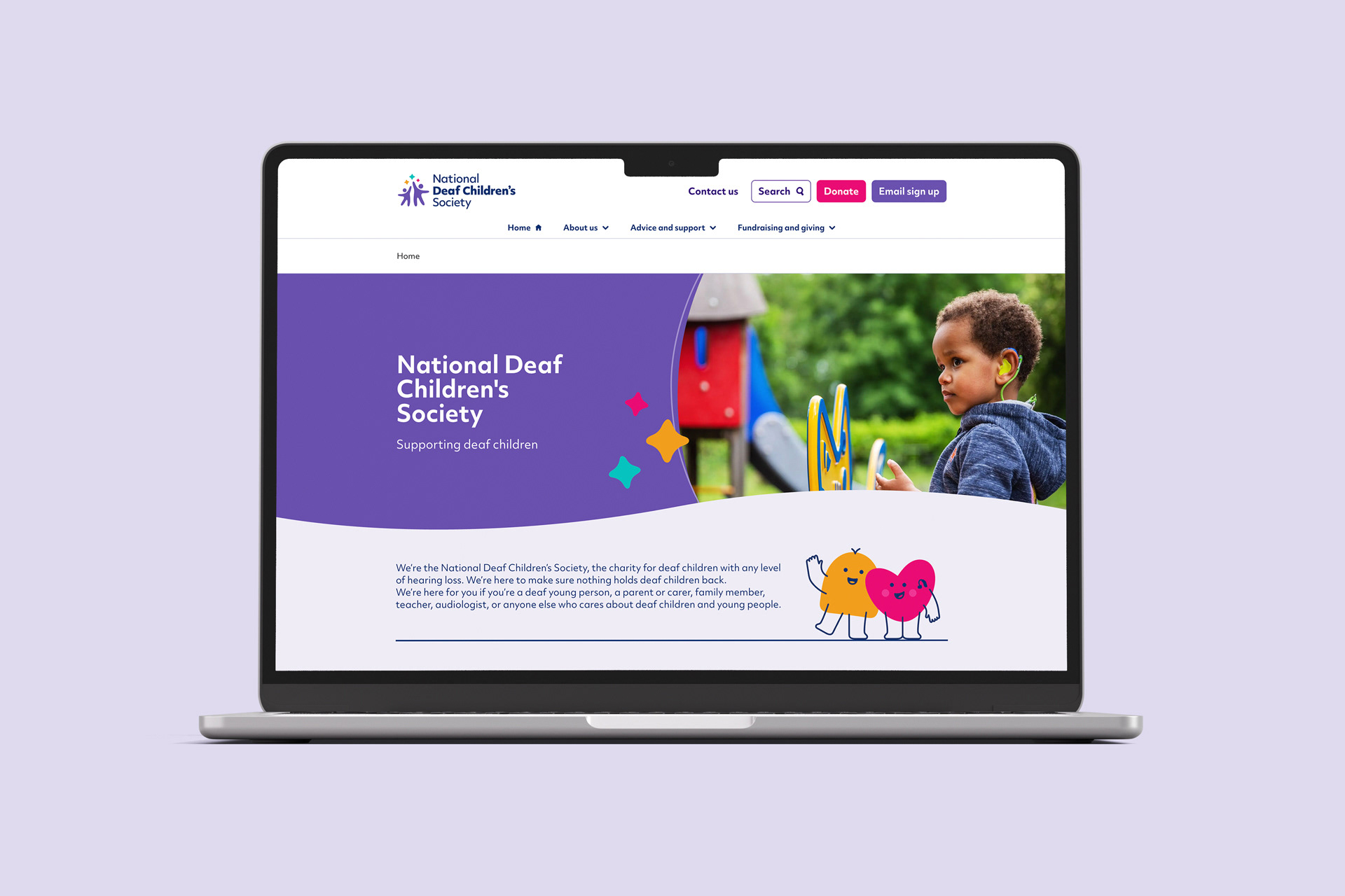National Deaf Children's Society website design