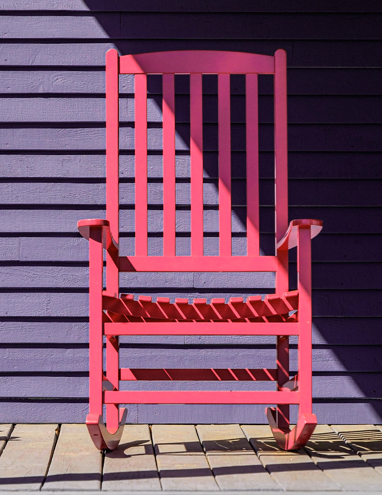 Pink Rocker at a Purple House