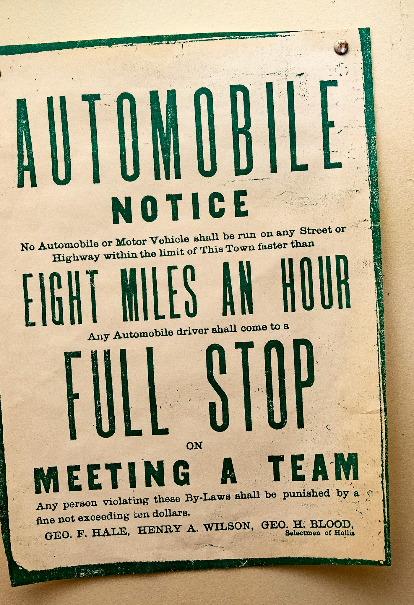 Early Speed Limit Sign