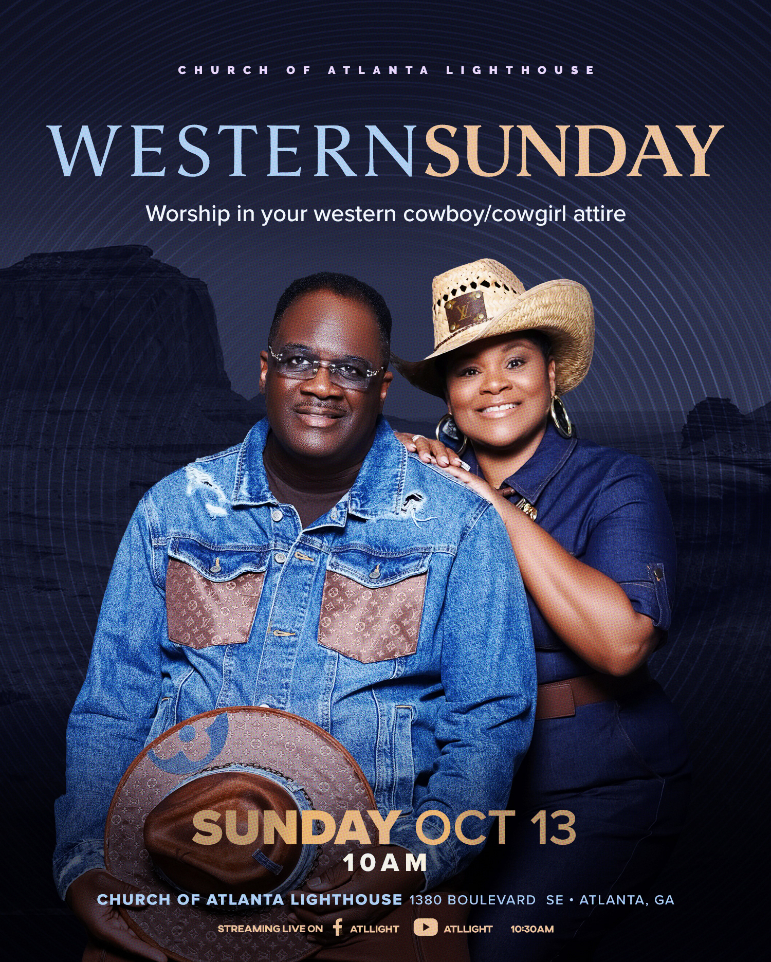 Church of Atlanta Lighthouse Social Media Flyer