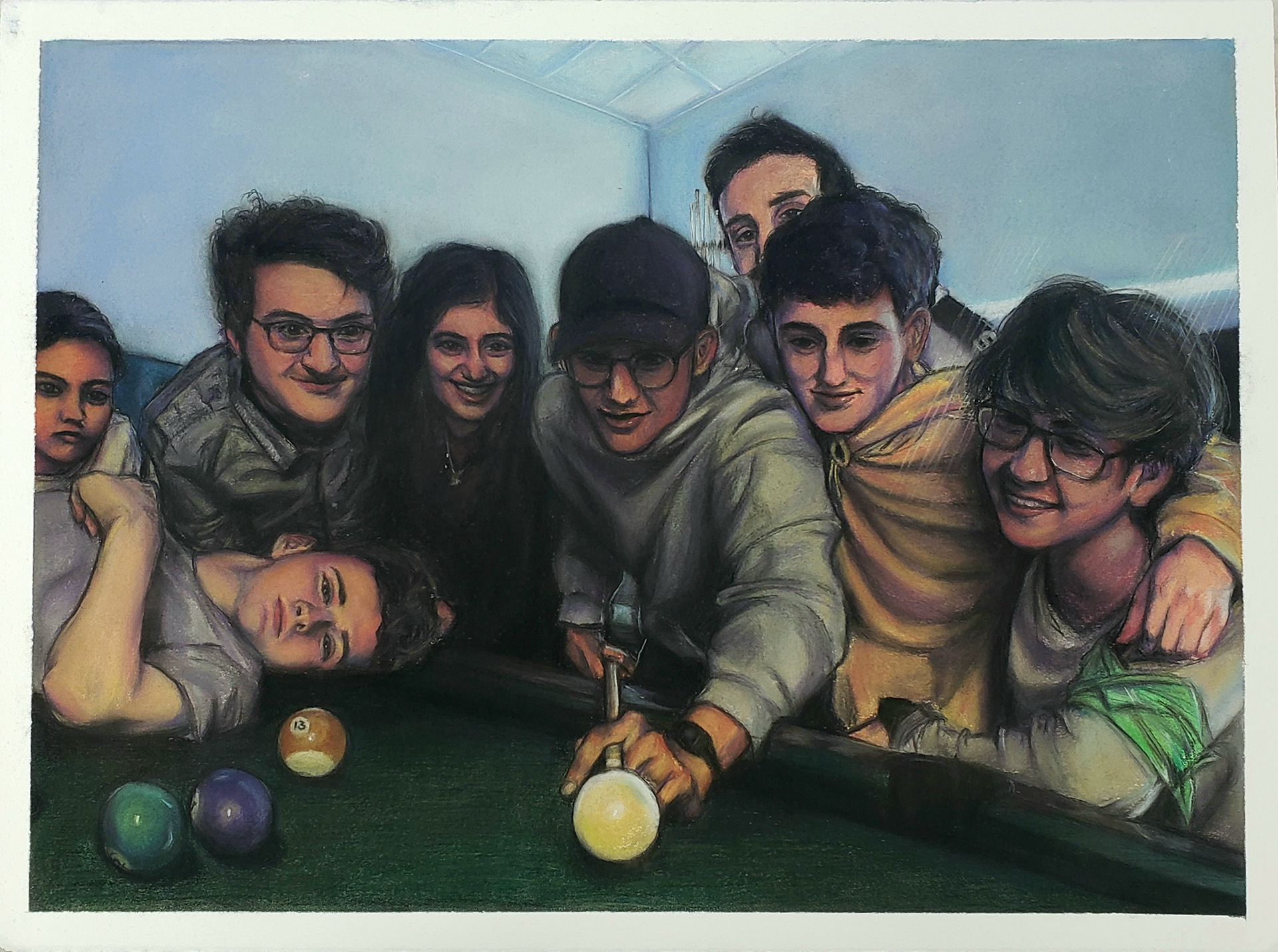 "Kitchen," 2022, Pastels.