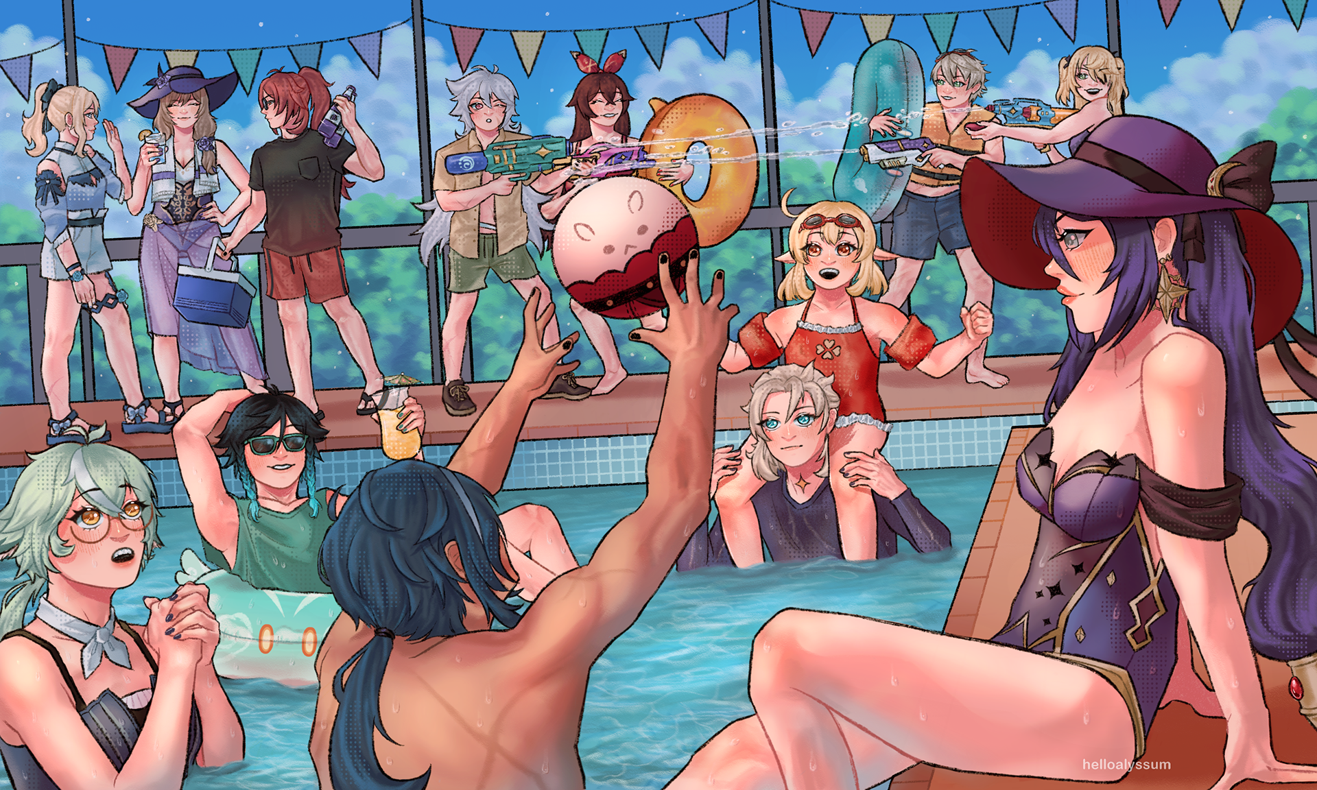 "Pool Day," 2023, Digital.