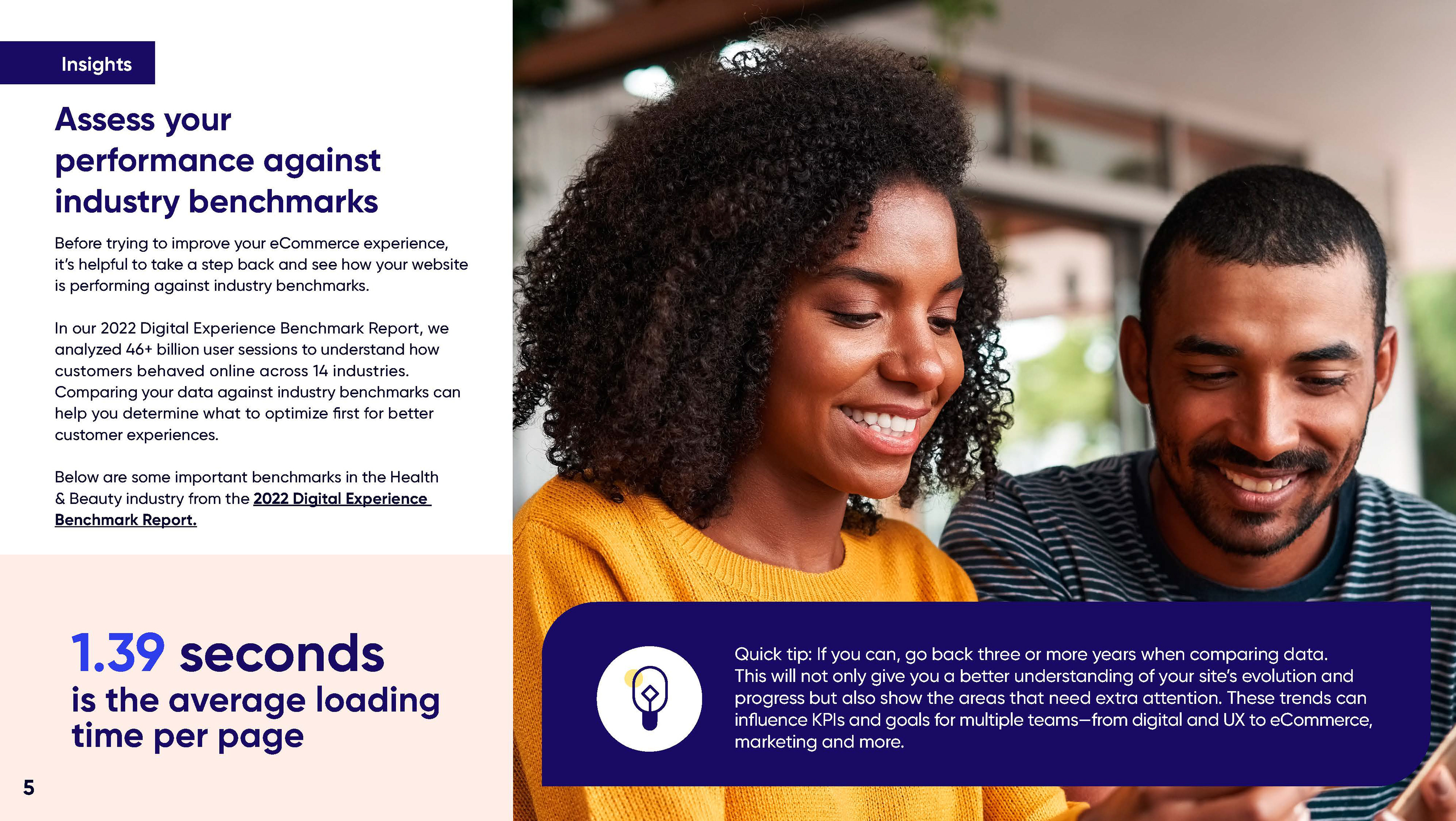 Throughout the report I highlighted Contentsquare's insights through midnight blue callouts.