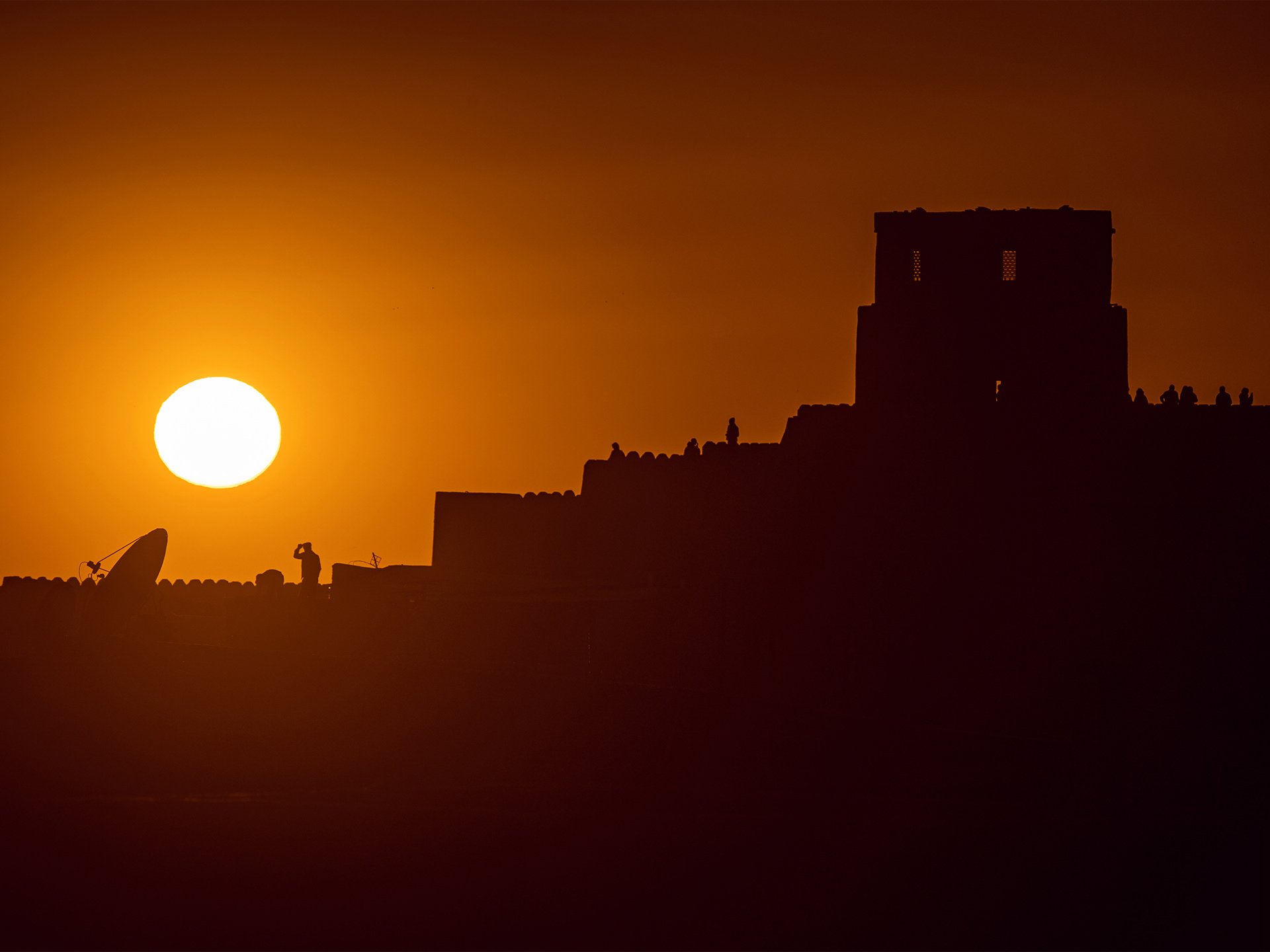 Sunset over Khiva, Uzbekistan