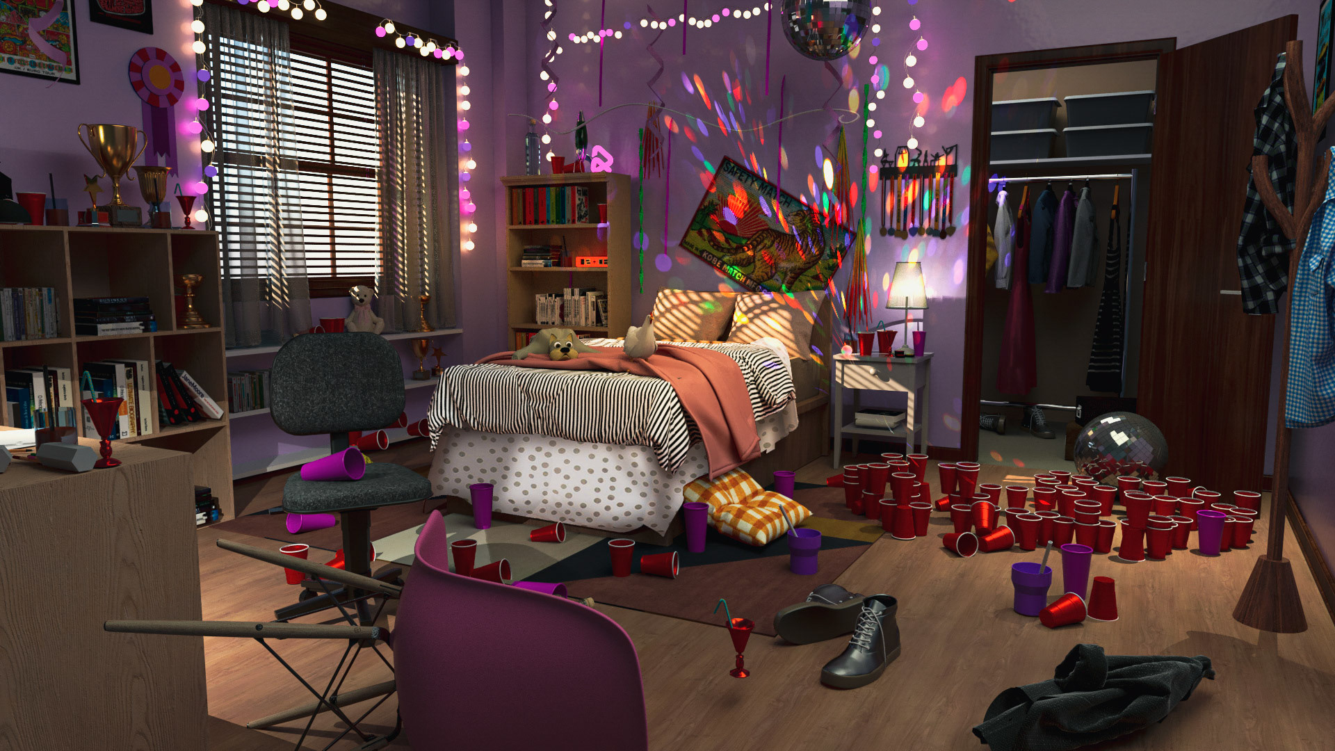 layout de cenografia - quarto "katy perry"