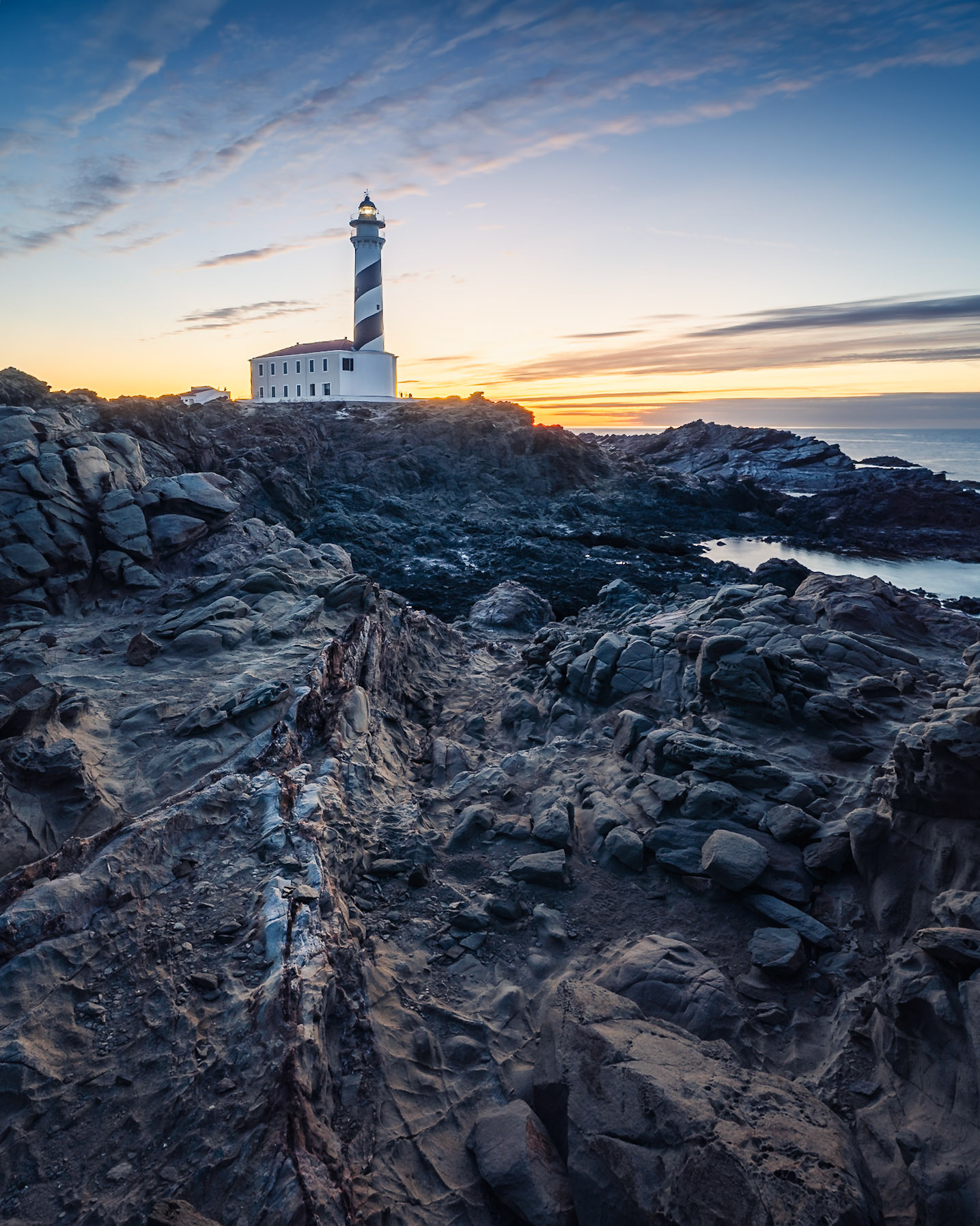 Favàritx Lighthouse - Across Dark Rock (5:4)
