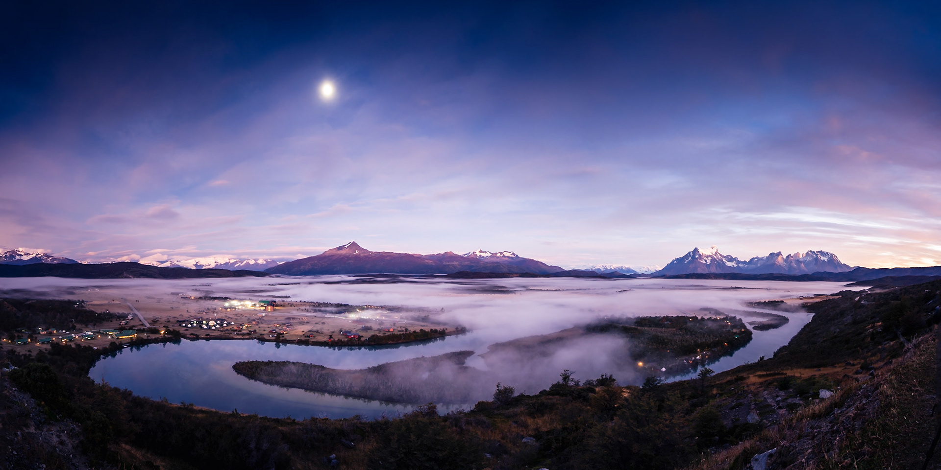 Torres del Paine - River Through the Mist (1:2)