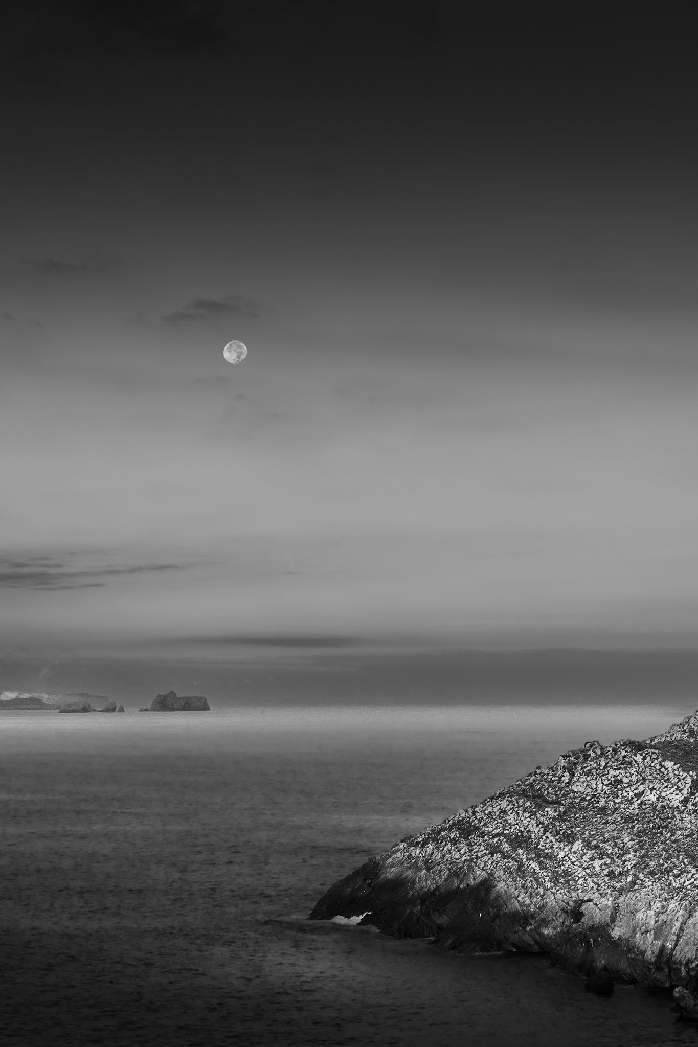 Costa Quebrada - Full Moon from Somocuevas Beach (3:2)